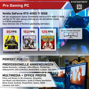 SYSTEMTREFF Gaming-PC-Komplettsystem (27", AMD Ryzen 9 5900X, GeForce RTX 4060 Ti, 32 GB RAM, 1000 GB SSD, Windows 11, WLAN)