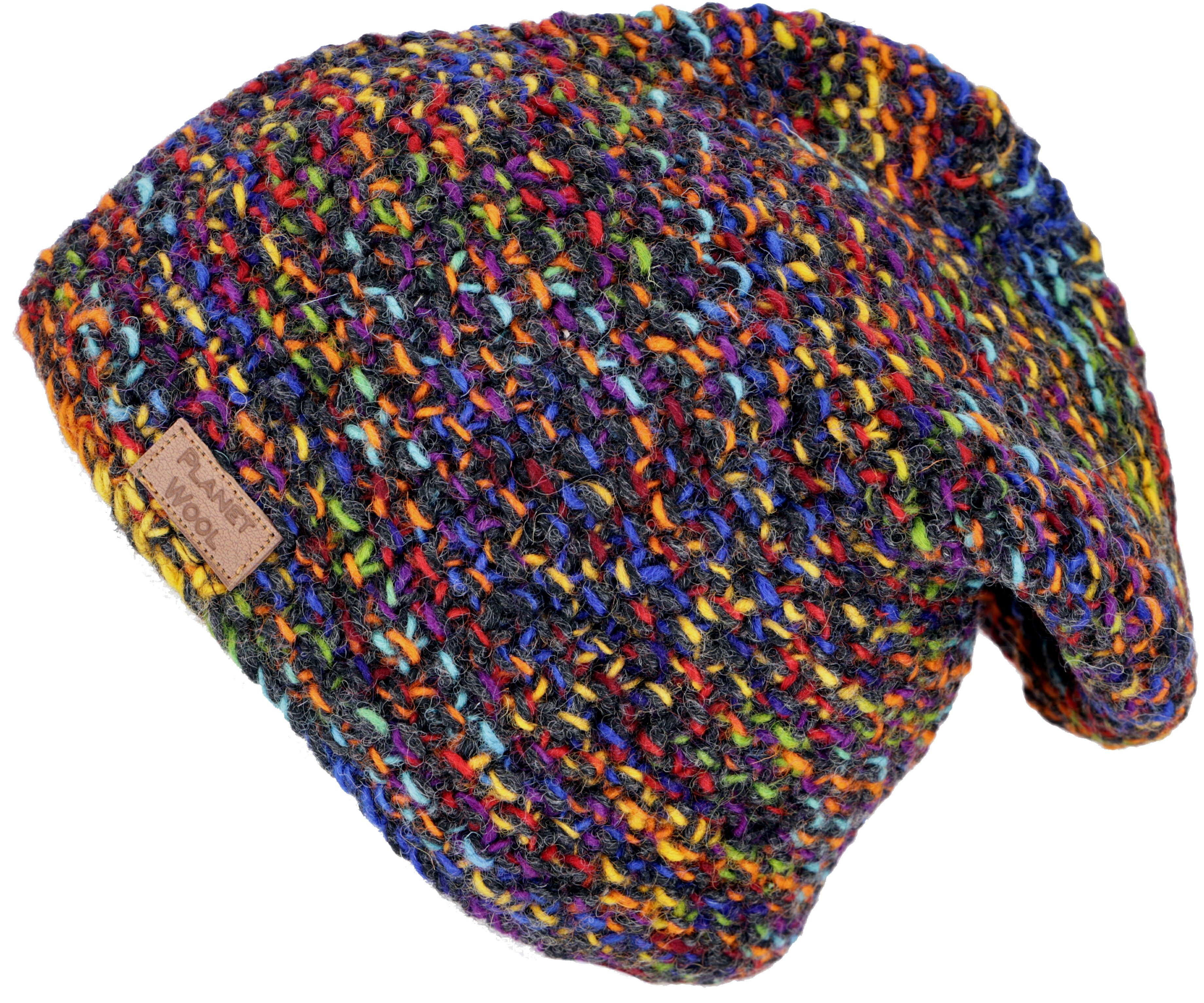 Guru-Shop Strickmütze Beanie Mütze, bunte Strickmütze, Wollmütze,..