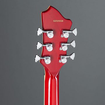 Hagstrom E-Gitarre, Swede Crimson Flame - Single Cut E-Gitarre