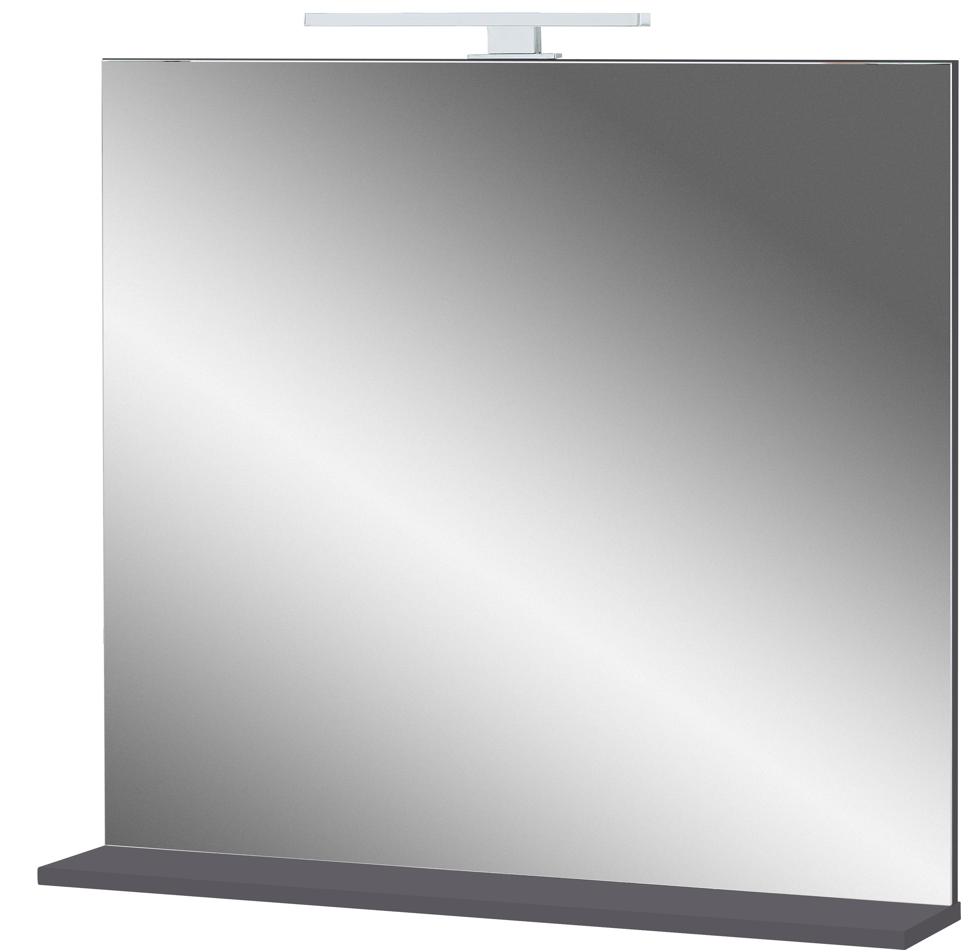 KADIMA DESIGN Badezimmerspiegelschrank LEINE, INDE Spiegel Badspiegel Grau 76 x 75 x 15