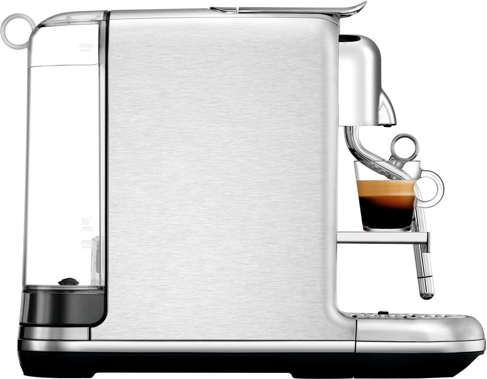 Edelstahl-Milchkanne, Kapseln mit 14 Willkommenspaket Pro mit inkl. Kapselmaschine Nespresso SNE900 Creatista