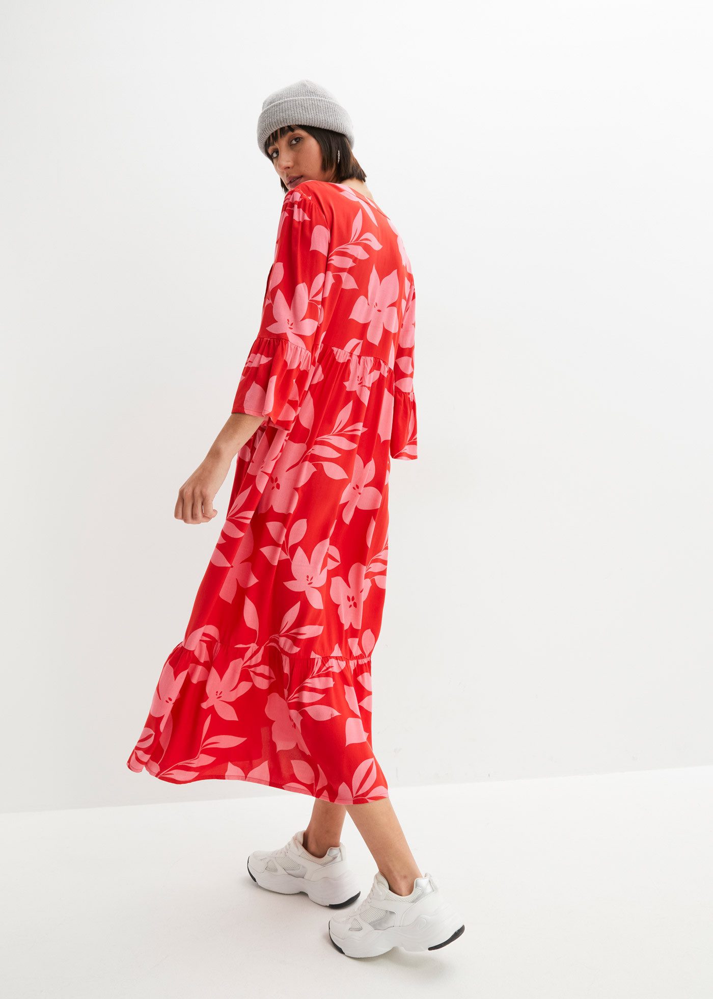 bonprix Maxikleid Maxikleid aus fließender Viskose günstig online kaufen