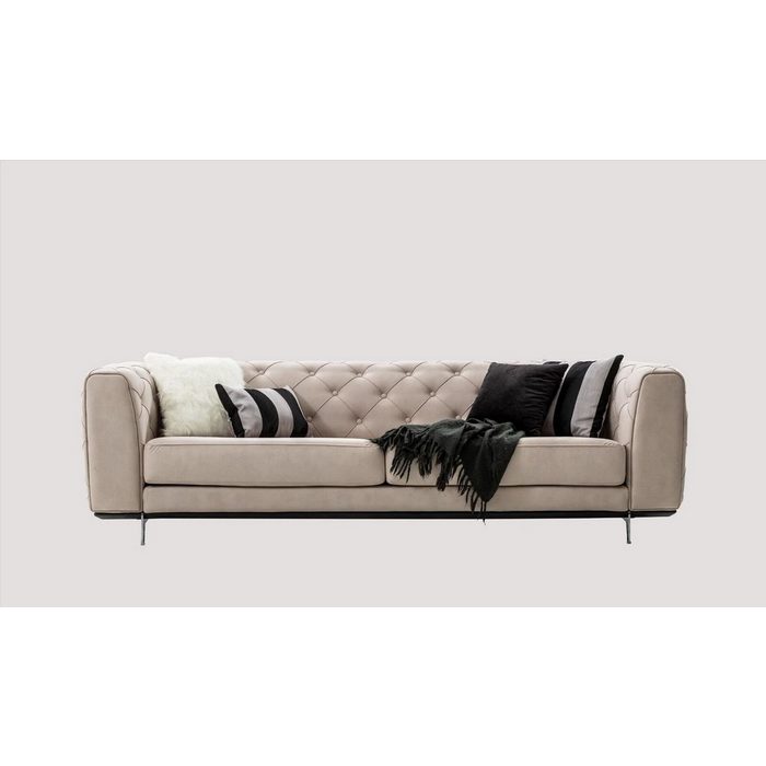 JVmoebel Sofa Graues Design Sofa Couch Polster Dreisitzer Couchen Textil 1 Teile