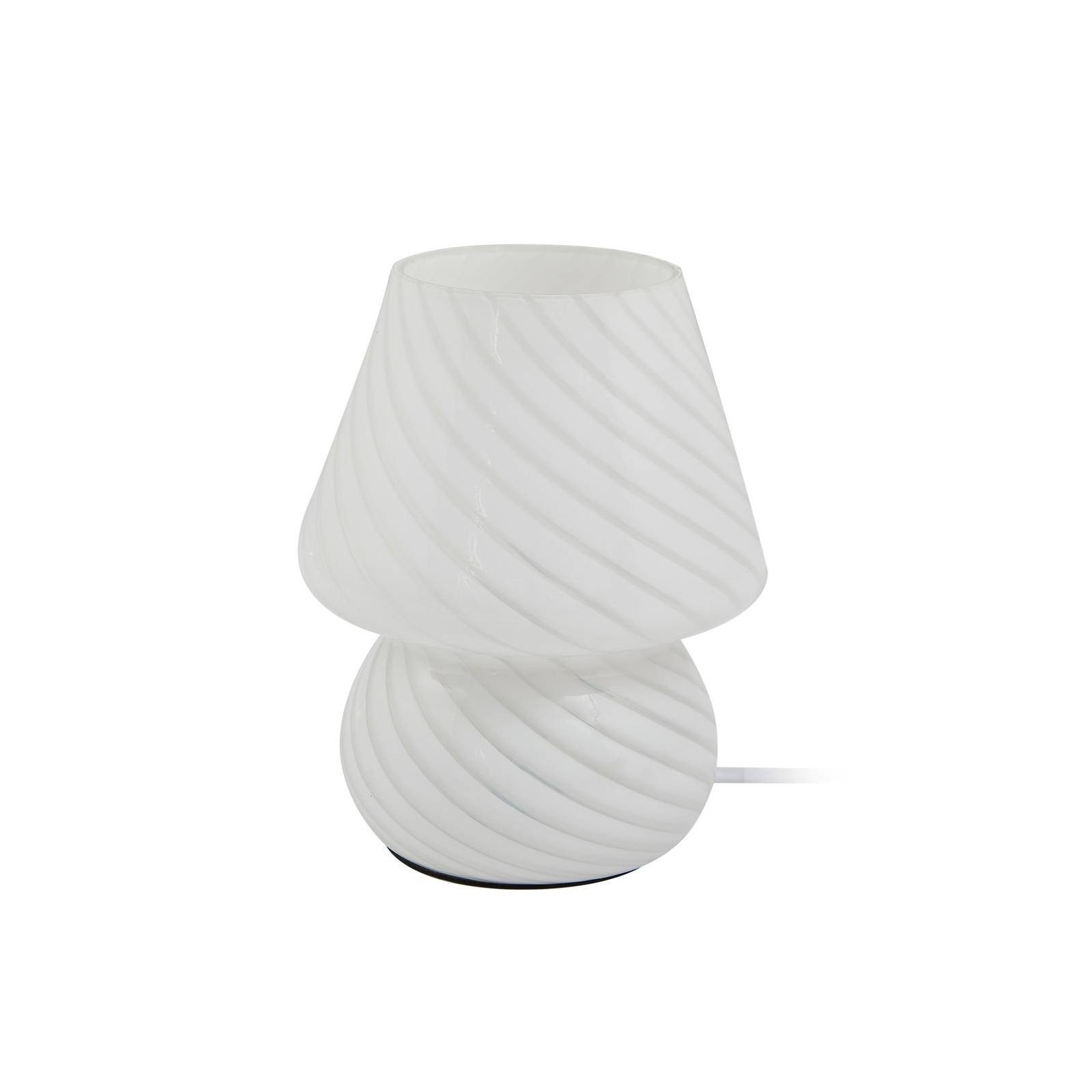 Lindby Tischleuchte Andriana, Glas Weiß IP20, 1 x 10 W LED günstig online kaufen