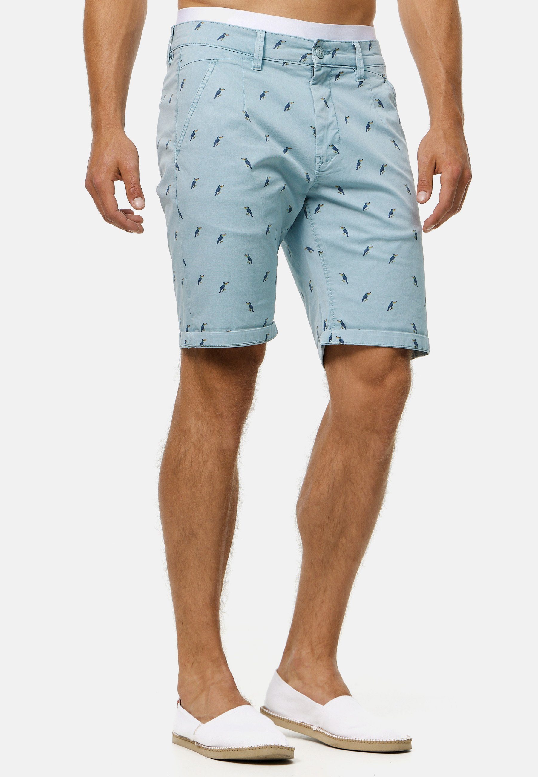 Indicode Chinoshorts Elisa Wave Blue