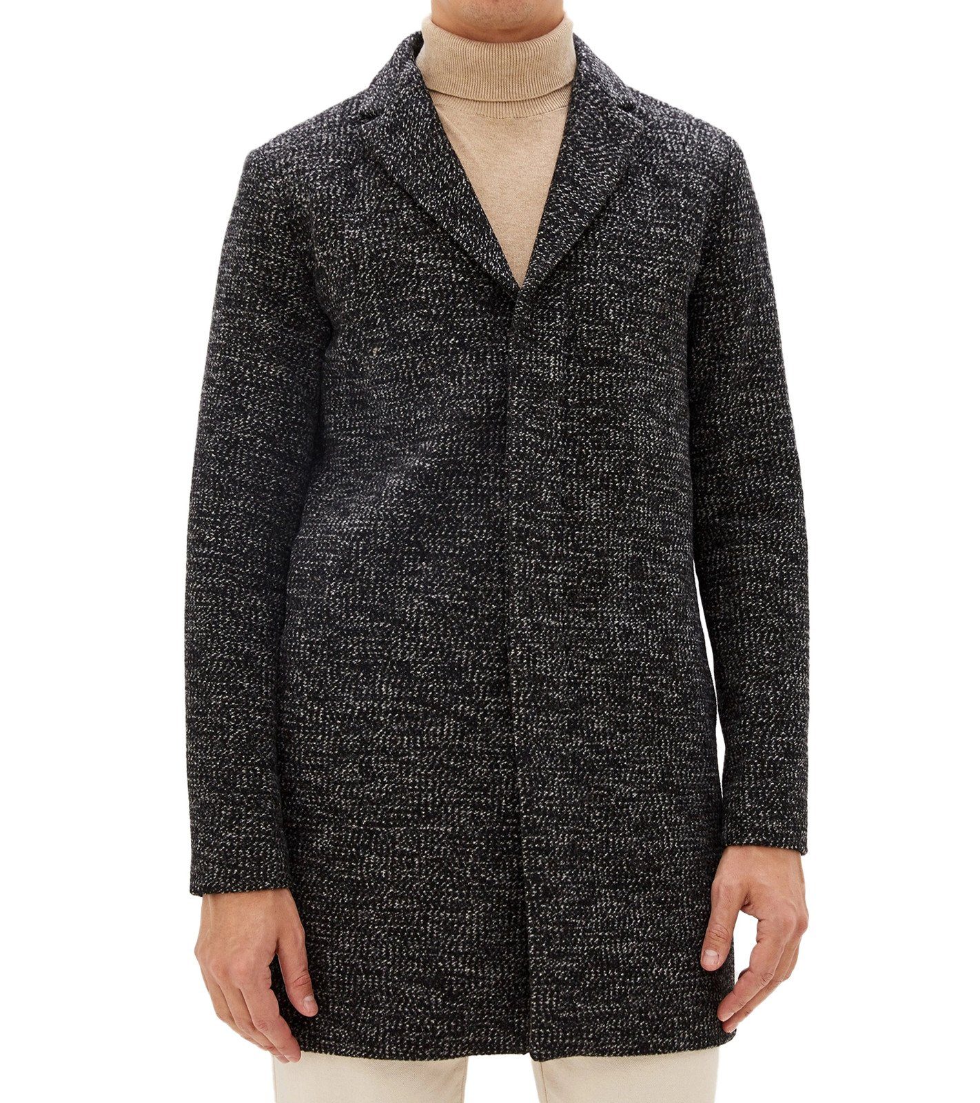 SELECTED HOMME Wintermantel »SELECTED HOMME Herren Woll-Mantel klassischer  Winter-Mantel aus recycelter Wolle Kurz-Mantel Grau« online kaufen | OTTO