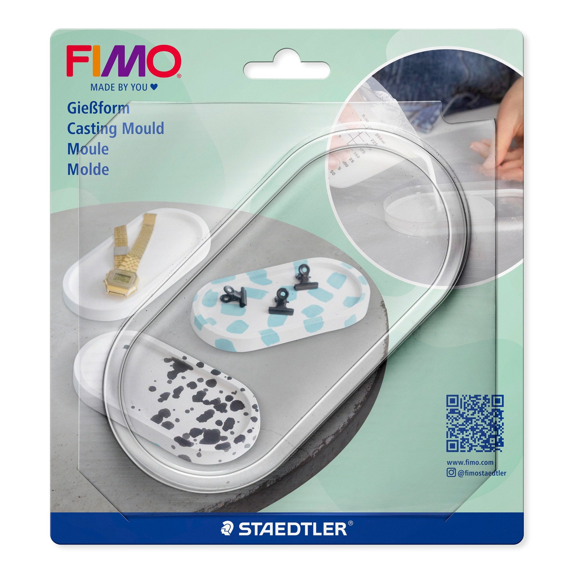 FIMO Modellierwerkzeug FIMO Gießform Schale oval
