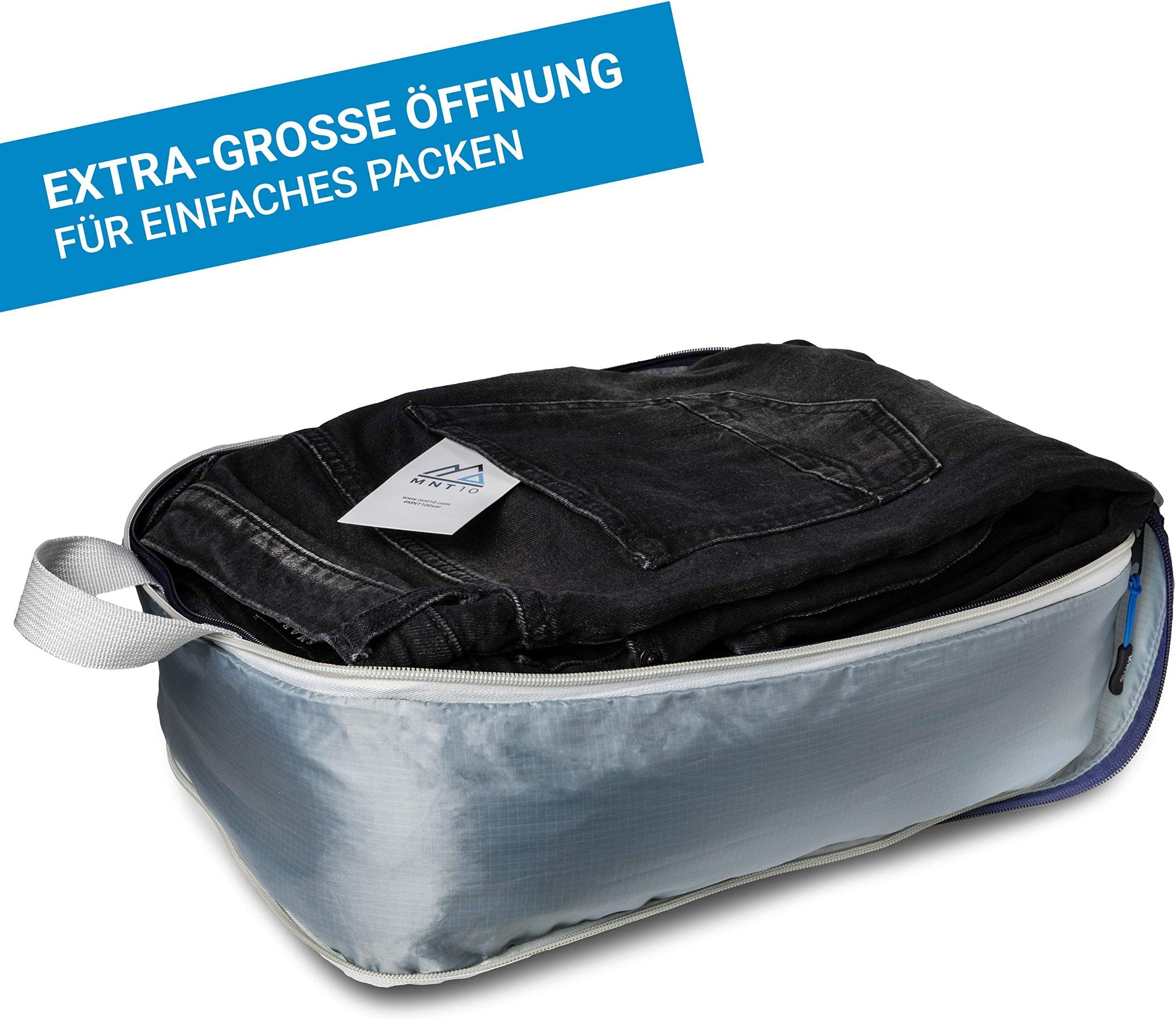 MNT10 Taschenorganizer Packwürfel Packtaschen als Kompression wasserdichte Kofferorganizer für Organizer Rucksack leichte I mit Packtaschen Kompressionsbeutel