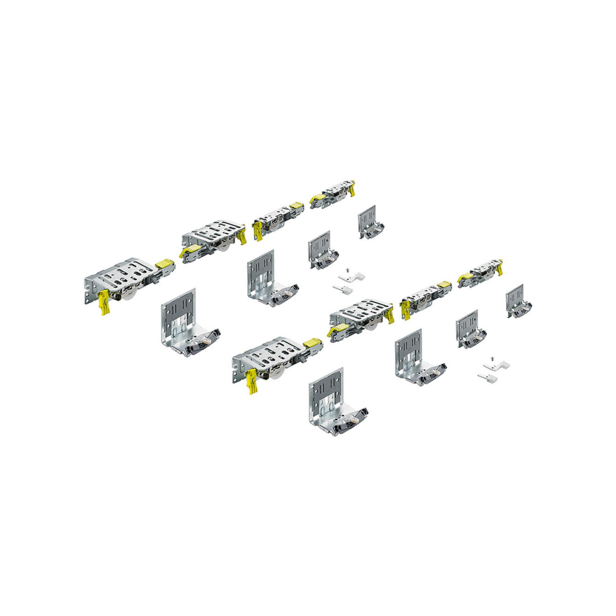Hettich Schiebetür Hettich Faltt.-Laufteilset max.60kg TopLine XL, 9278780 verzinkt