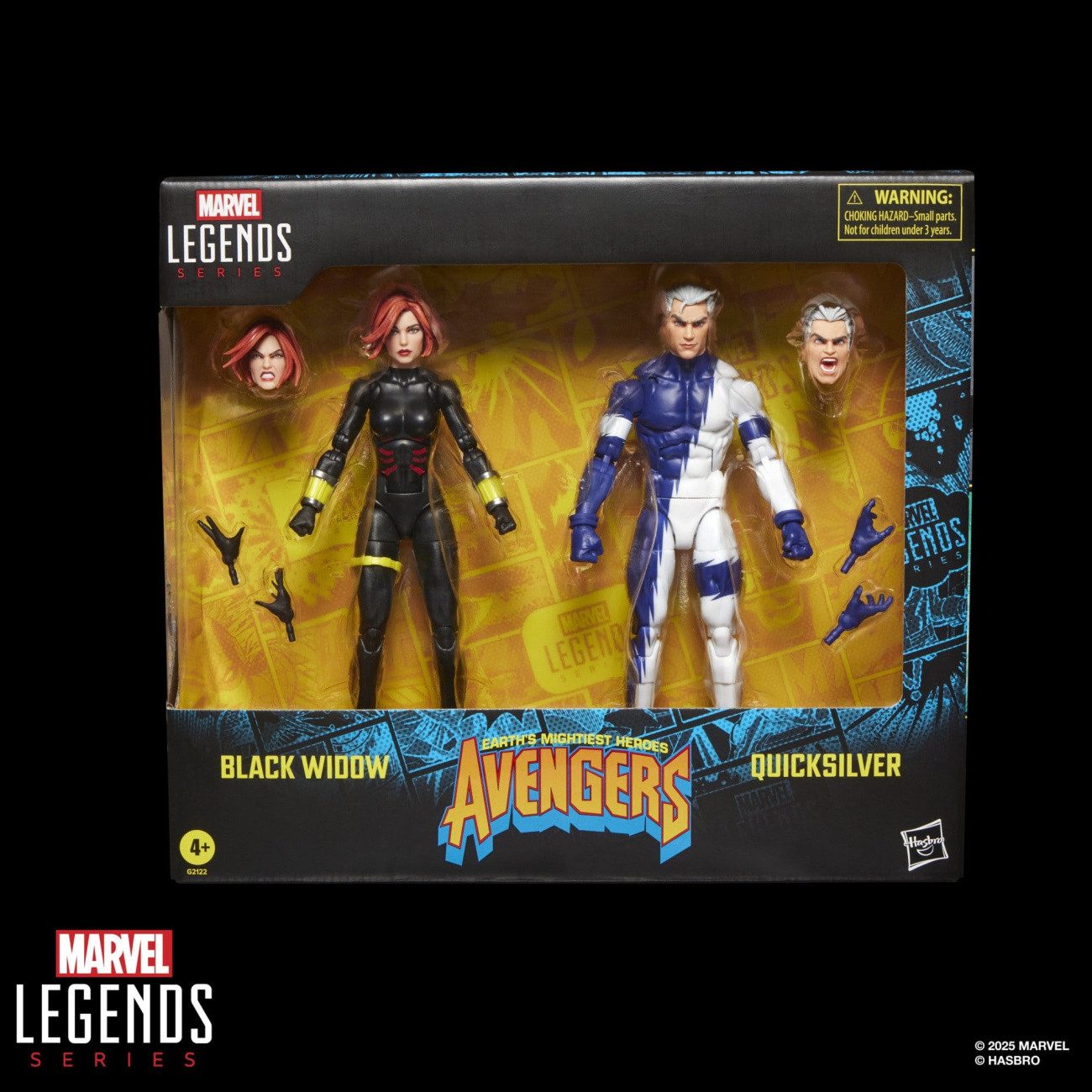 Hasbro Actionfigur Avengers Marvel Legends Actionfiguren 2er-Pack Black Widow & Quicksilv