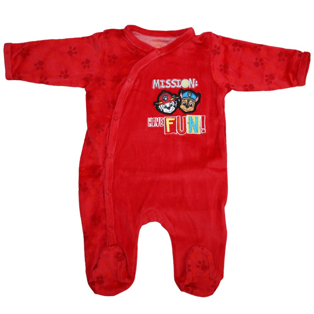 Strampler Paw Patrol Chase Baby Kleinkind Velour Body Strampler
