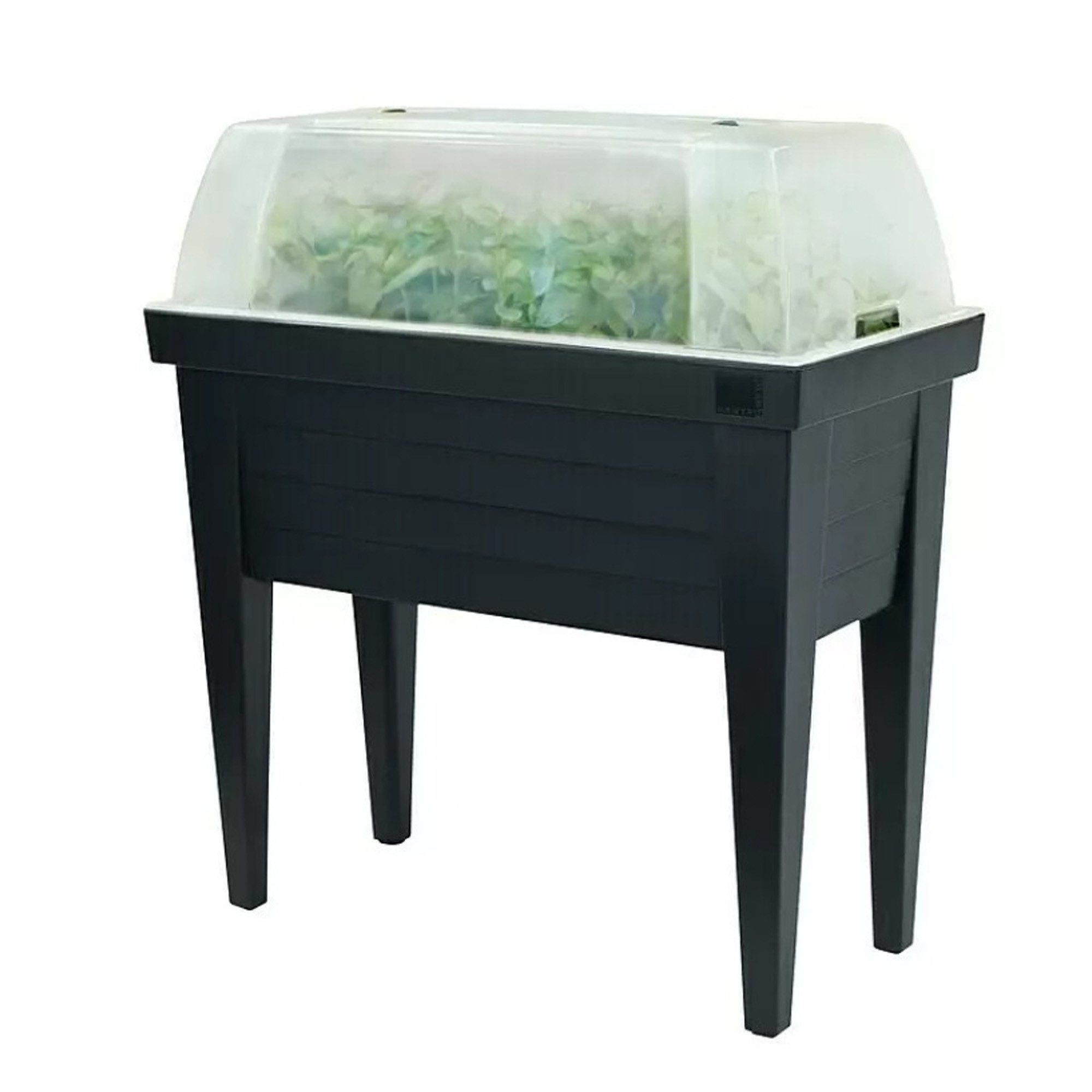 Bestlivings Hochbeet 100x50x107cm für Balkon, Terrasse & Garten (inkl. Haube, Standbeinen und Montageanleitung), Kunststoff, witterungs- & UV-beständig, integrierte Belüftungsöffnung