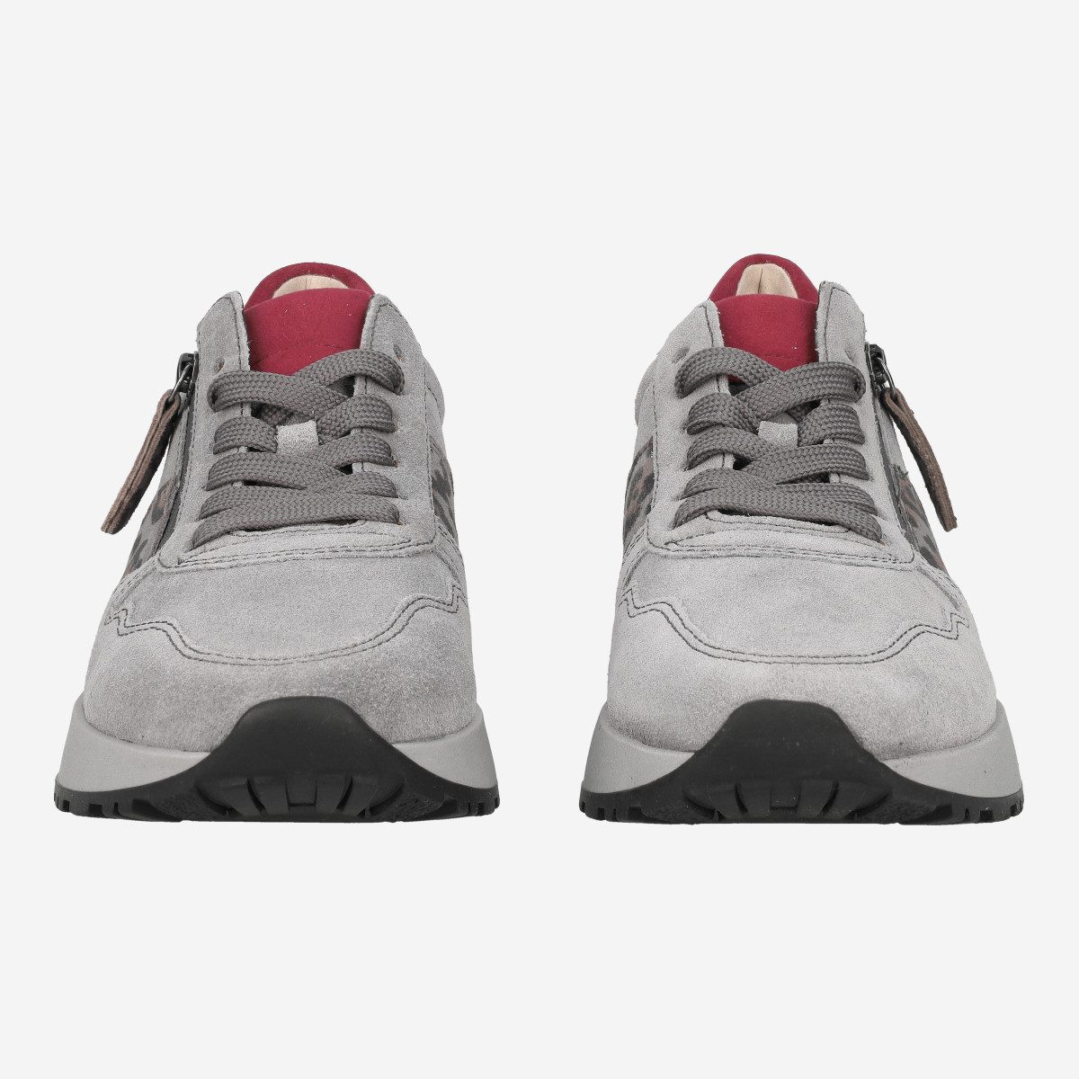 Gabor 3.494.19_7, Sneaker in Grau mit Leo-Look für Damen Sneaker