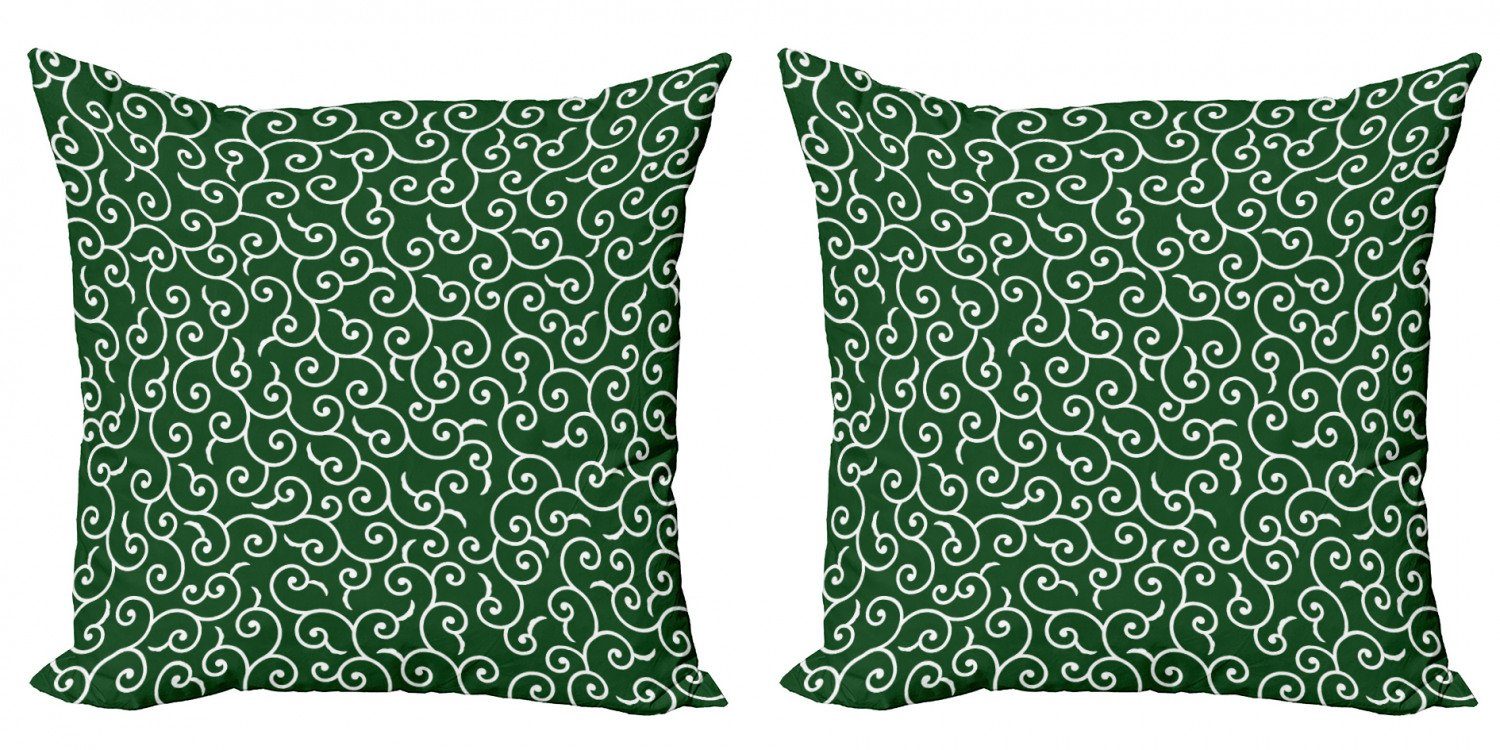 Kissenbezüge Modern Accent Doppelseitiger Digitaldruck, Abakuhaus (2 Stück), Grün Japanisches Muster