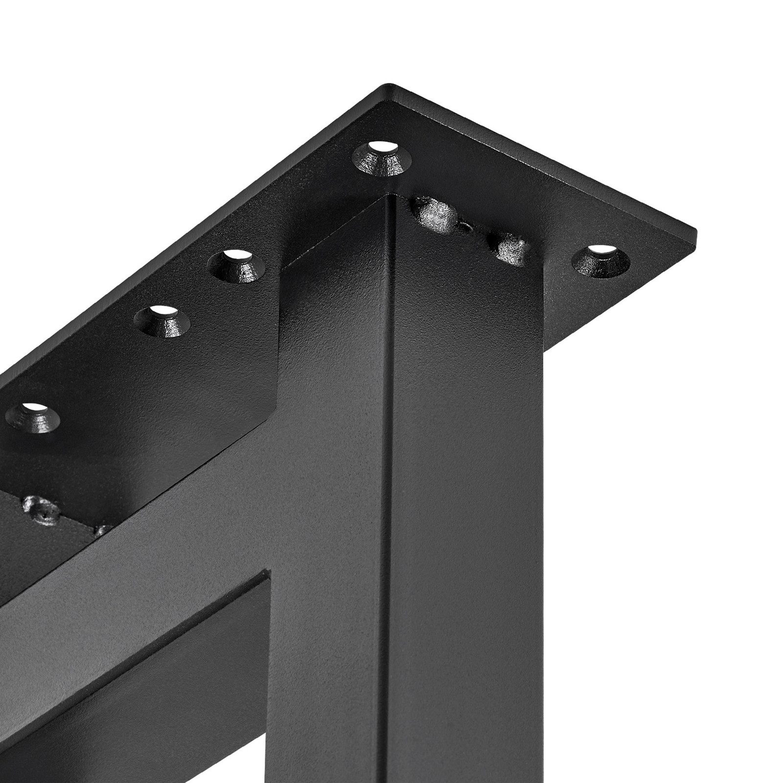 SO-TECH® Möbelfuß Tischgestell Bankgestell Bankuntergestell Tischkufe, (1-St), H-Form Stahl schwarz Profil 50 x 50mm Höhe 420mm Tiefe 305mm