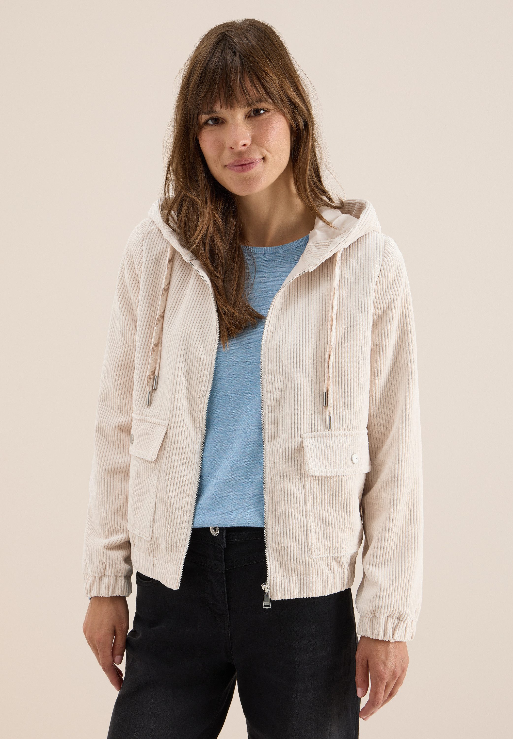 CECIL Cordjacke mit Kapuze mit Tunnelzugband günstig online kaufen