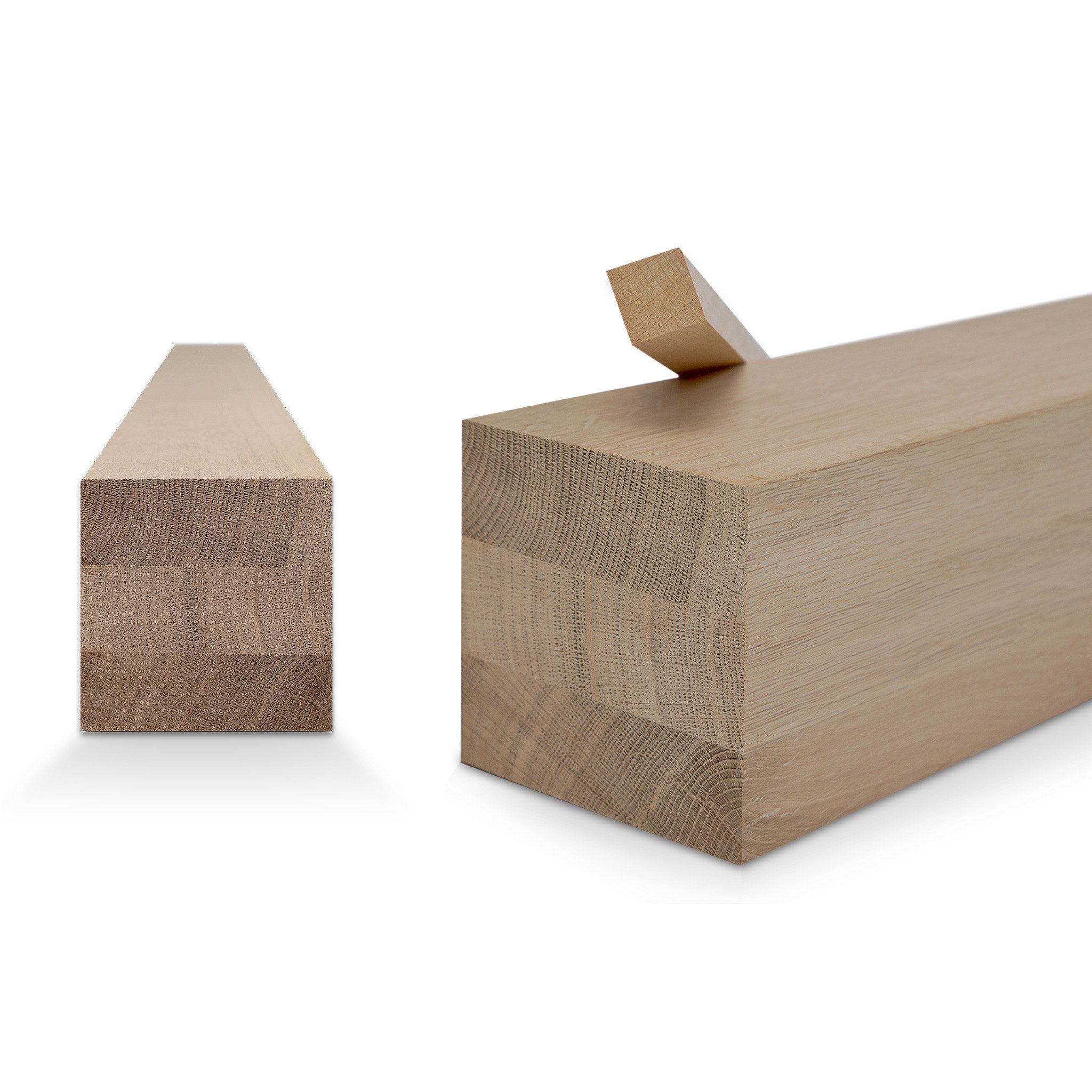 Woodsellers Kantholz Leimholzbalken - Eiche gehobelt - 100 x 100 x 600 mm, (1-tlg), Leimholzbalken Eiche nach Maß - Kantholz, Brettschichtholz, Massivholz