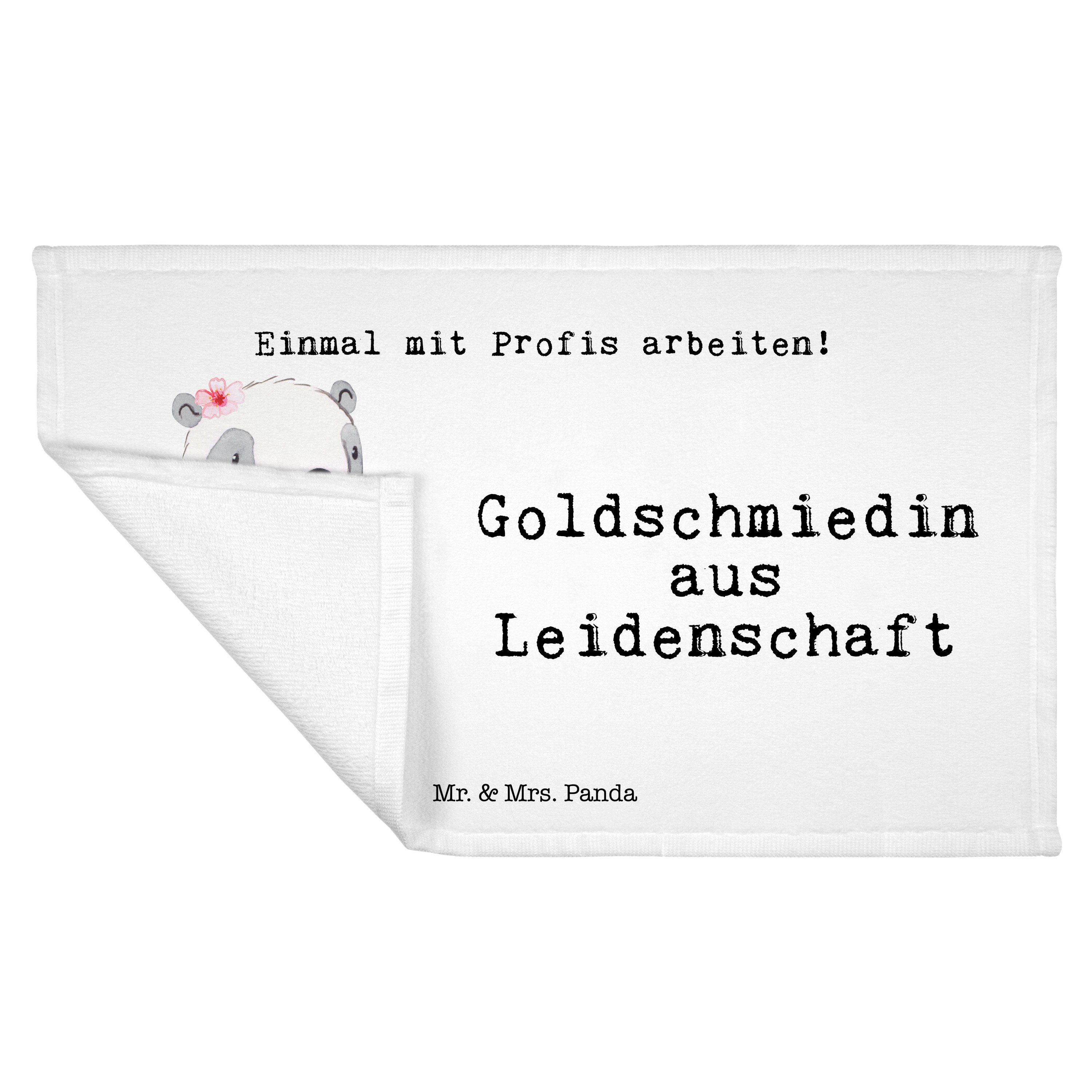 (1-St) aus Mrs. Goldschmuck, Goldschmiedin Mr. Weiß & Panda - Handtuch Geschenk, Kolleg, Leidenschaft -