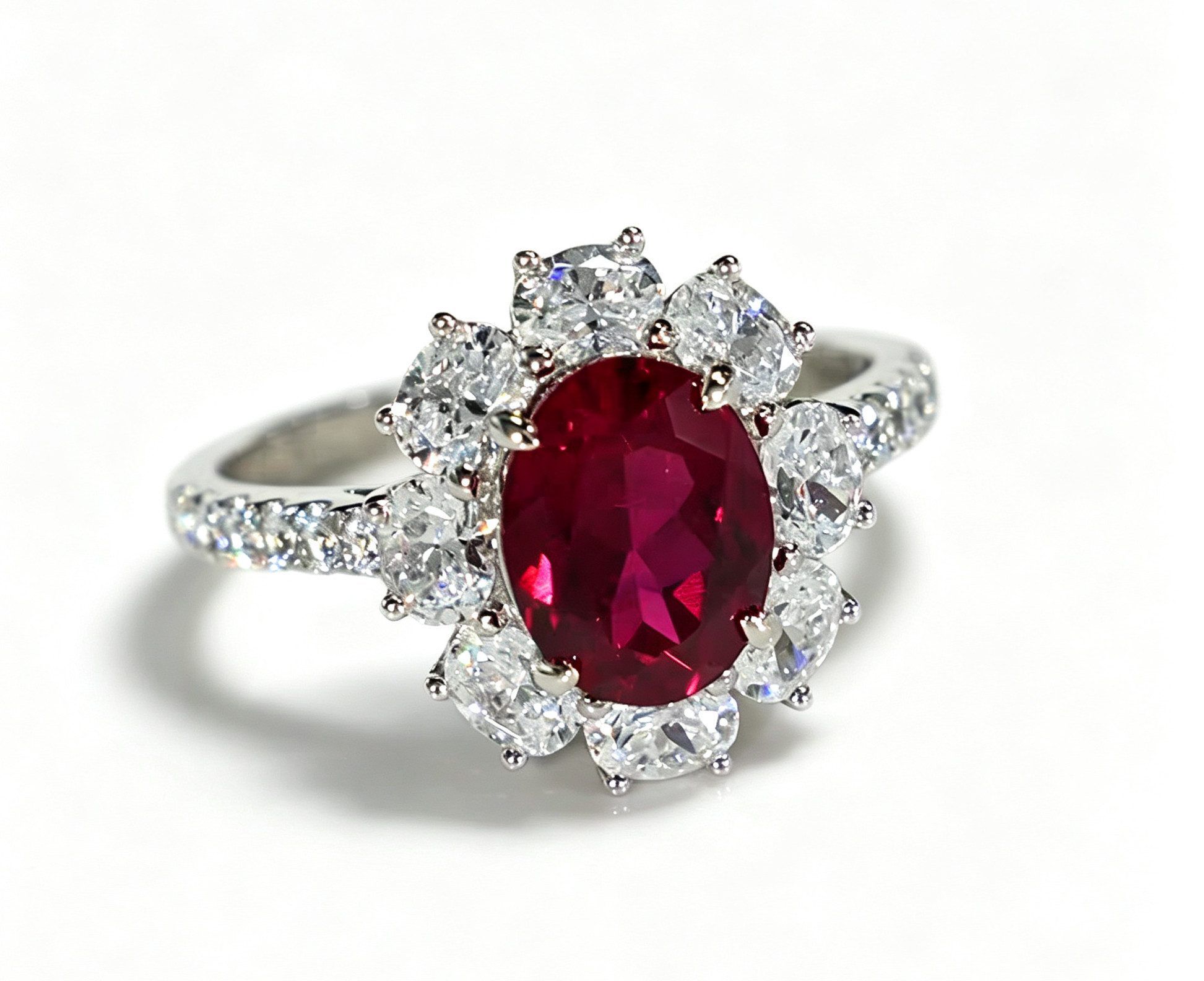 Jumpeak Diamantring edelstein ring, 2ct goldener ring, Verlobungsring mit Rubin, promise ring, labordiamant, engagement ring, geschenk zur erstkommunion