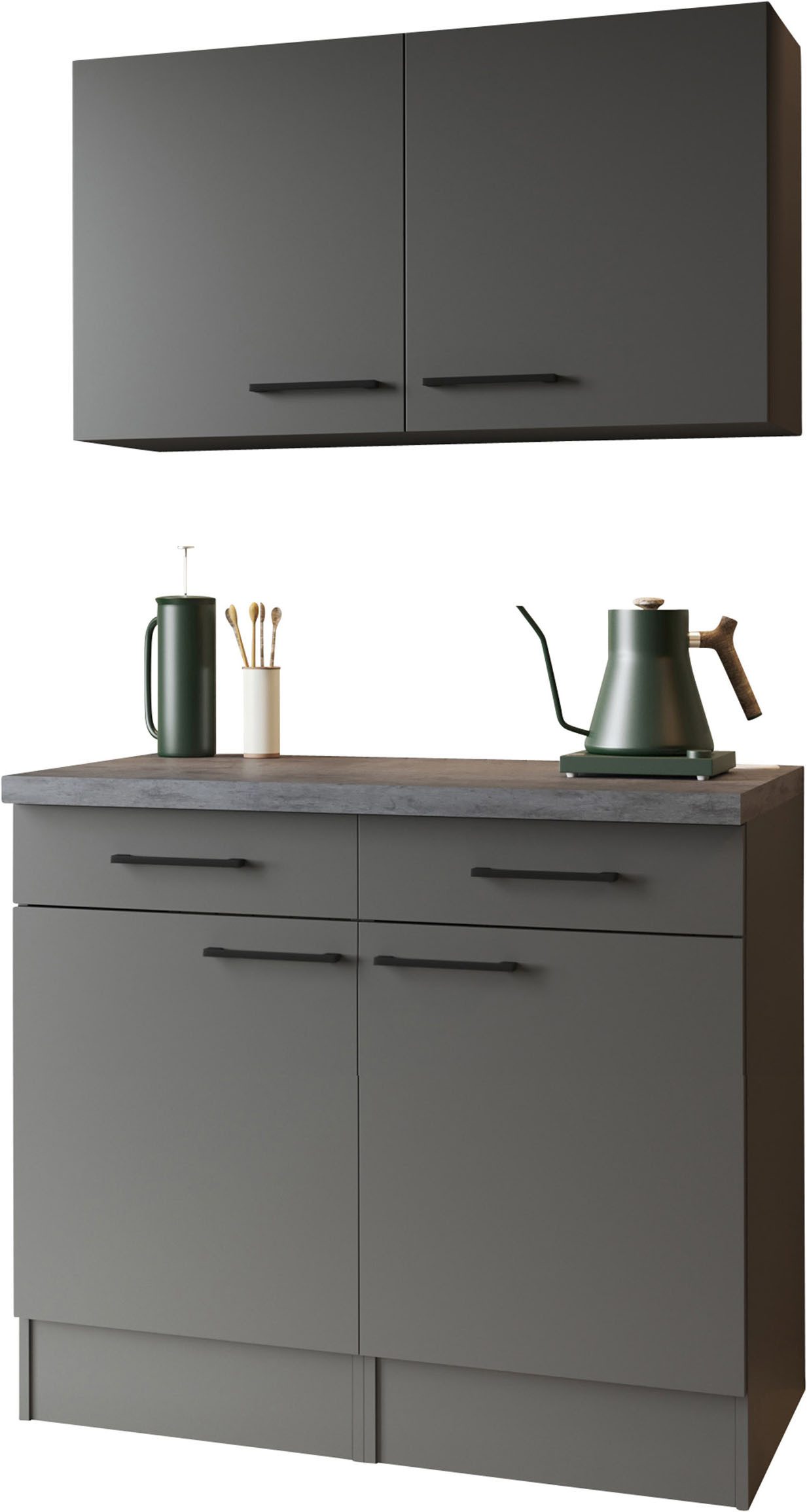 RESPEKTA Sideboard Oliver, zerlegt, mit Soft Close Funktion, inkl. Oberschränke, Breite 100 cm