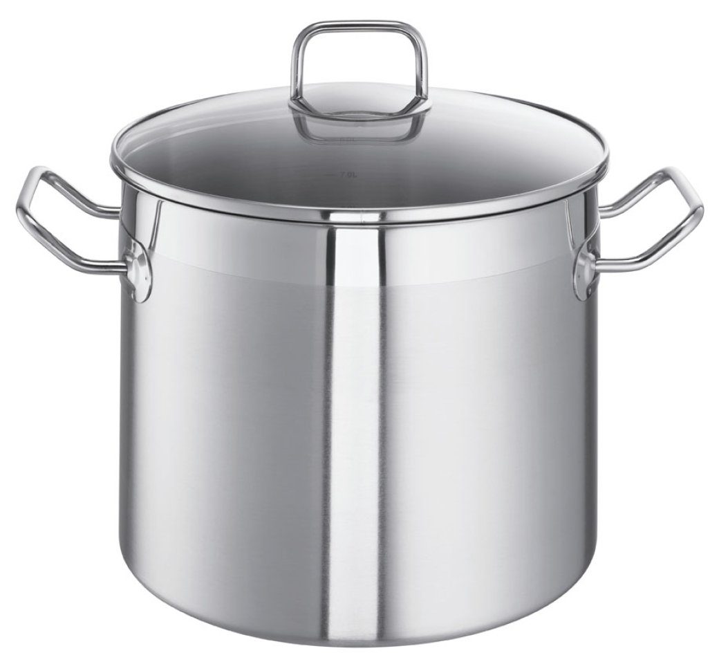 SCHULTE-UFER Kochtopf ProfessPlus i, Edelstahl (Set, 2-tlg., 1 x Topf, 1 x Deckel), Ø 24 cm