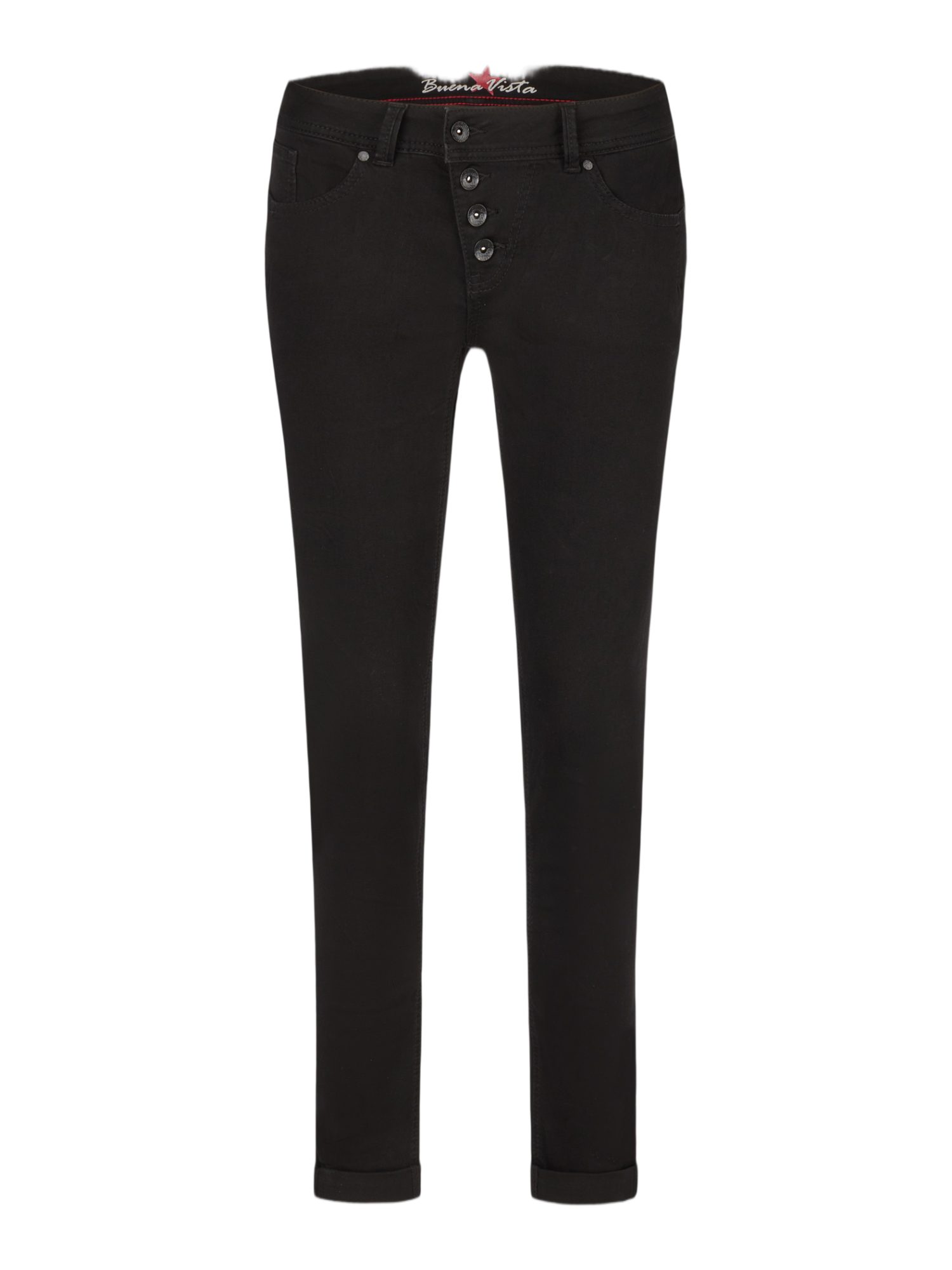 Buena Vista Stoffhose schwarz,Basic,Baumwolle,Unifarben,Slim Fit,Mittel