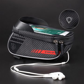 MidGard Fahrradtasche Fahrrad-Rahmentasche mit Smartphone-Halterung Handy-Tasche E-Bike MTB