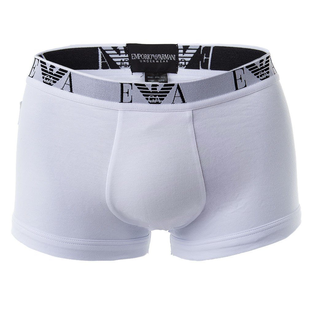 Pack Herren Boxer Trunks, Armani Pants weiß/schwarz/marine 3er Emporio Shorts -