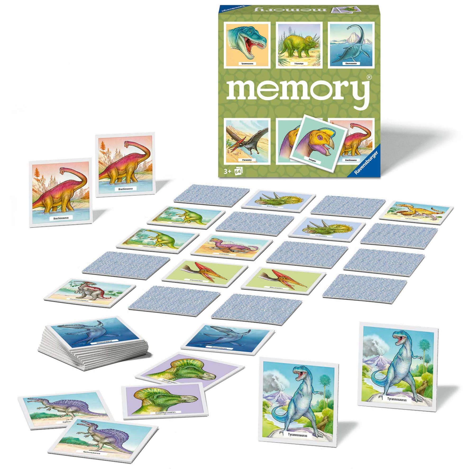 Ravensburger Spiel memory® Dinosaurier, Merkspiel, Made in Europe