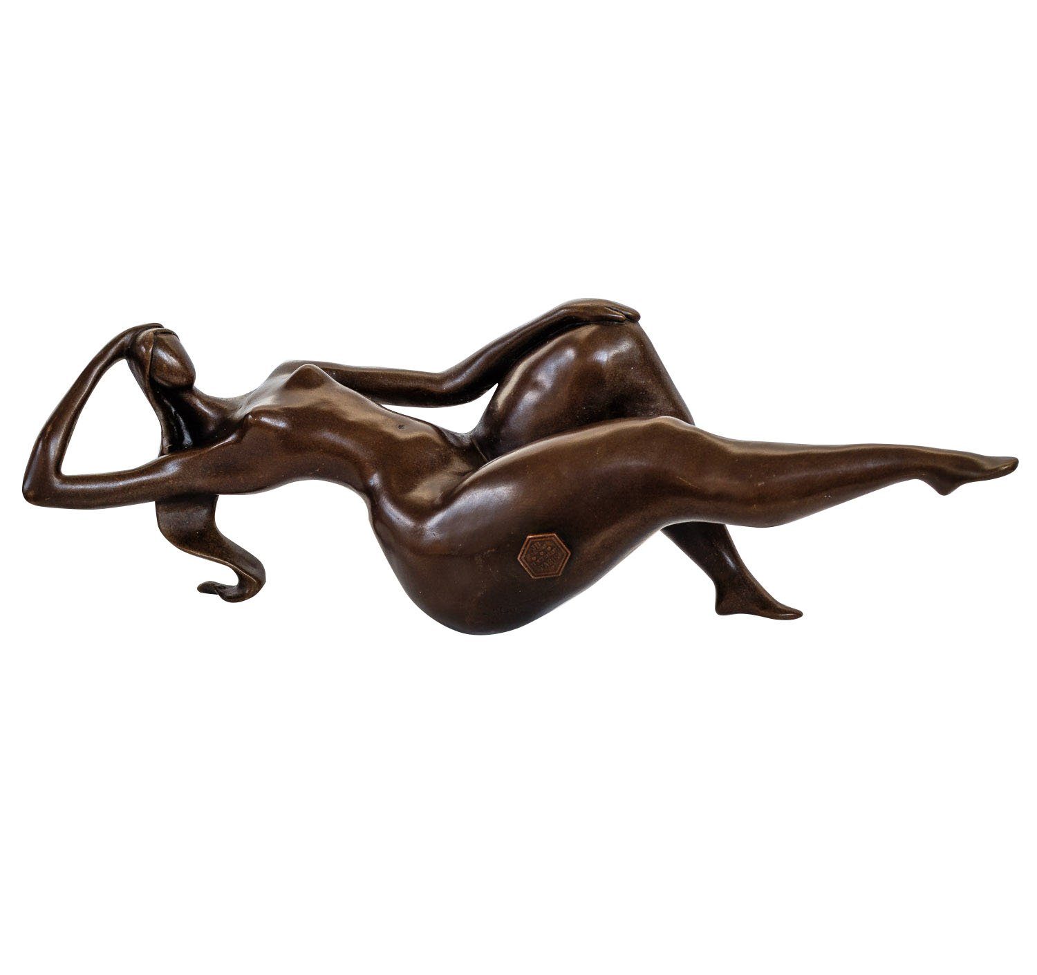 Aubaho Skulptur Bronzeskulptur Frau Erotik erotische Kunst Antik-Stil Bronze Figur Sta