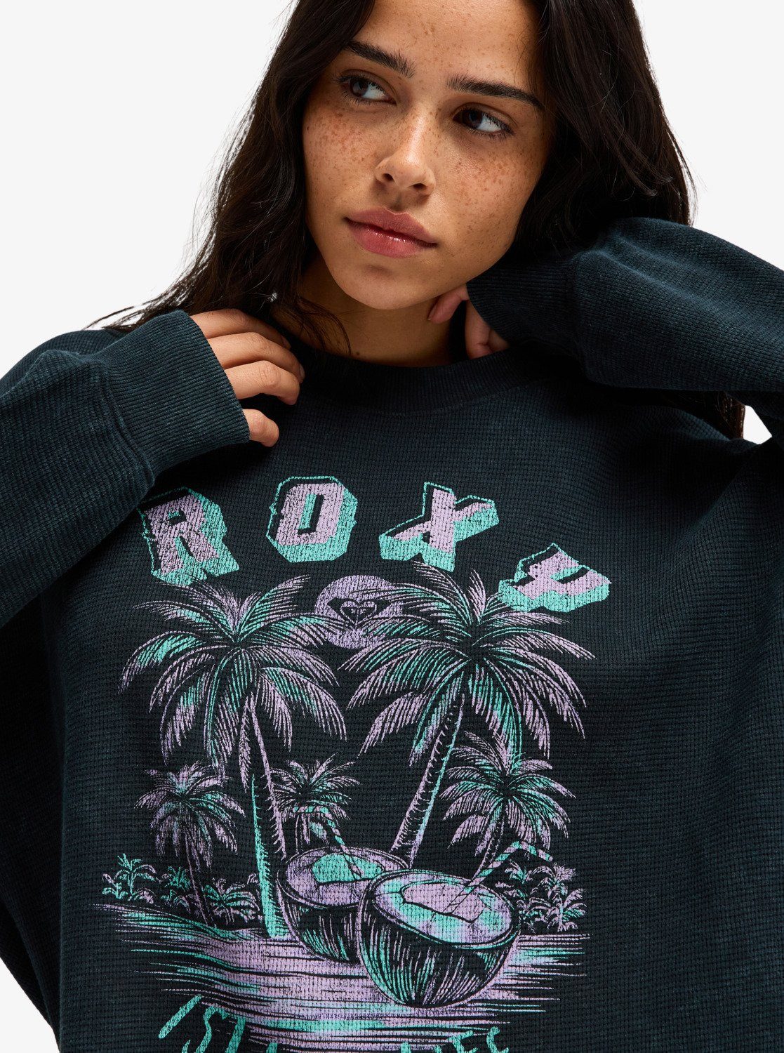 Roxy Langarmshirt EASTSIDE MIDWEIGHT mit Rundhalsausschnitt, aus Jersey, auch in großen Größen – Bild 4 von 5