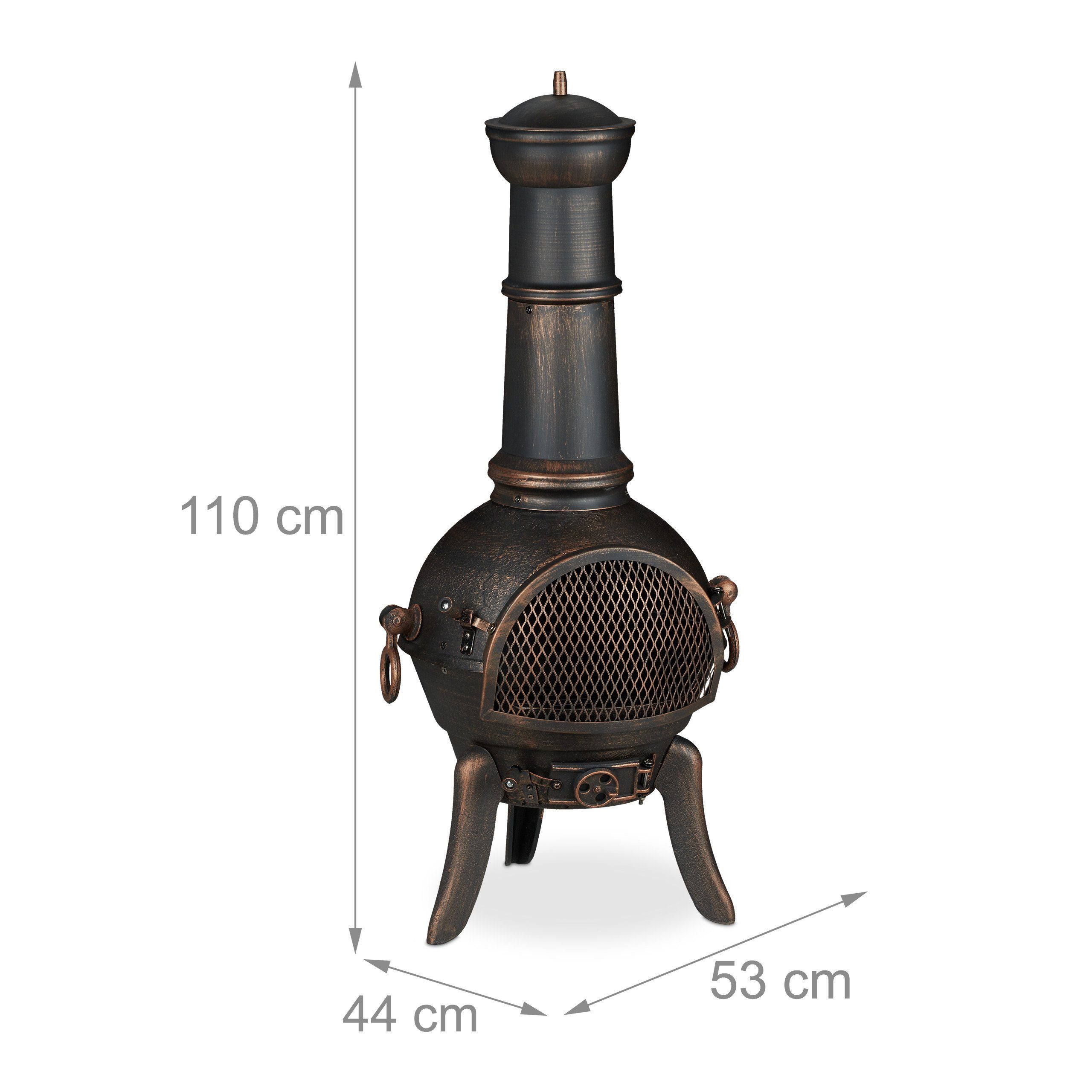 relaxdays fire pit, large patio heater