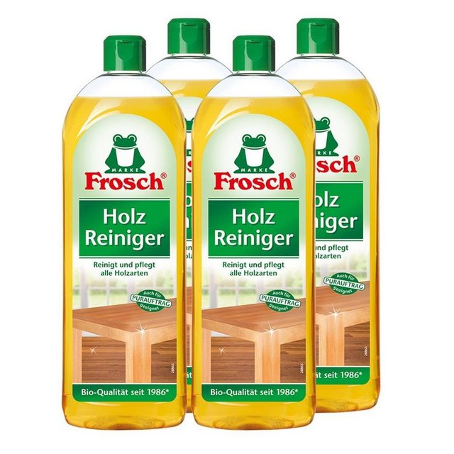 FROSCH 4x Frosch Holz Reiniger 750 ml – mit natürlichen Pflegewirkstoffen der Spezialwaschmittel