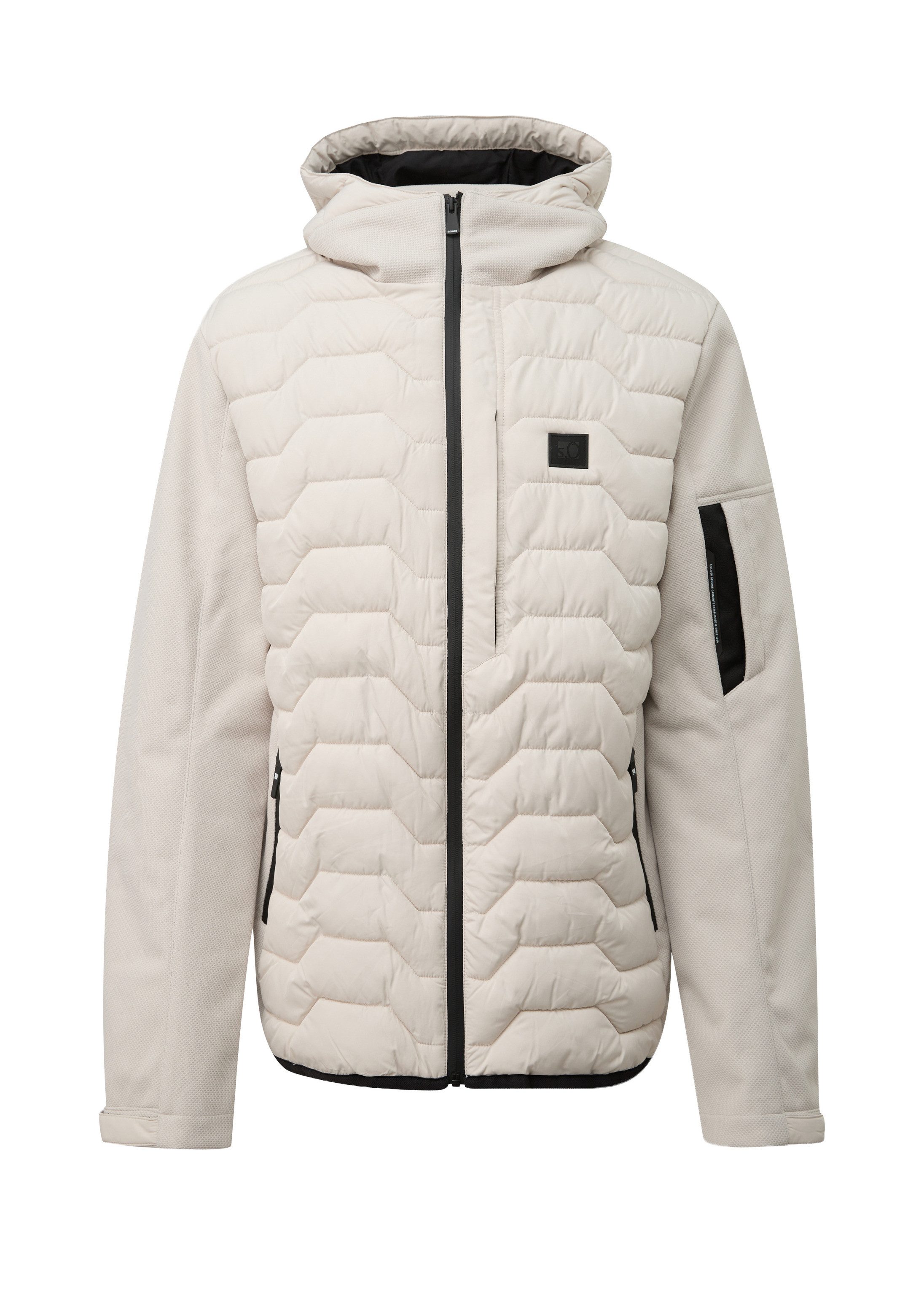 s.Oliver Funktionsjacke Outdoor-Jacke Sportive Outdoor-Jacke im Fabricmix mit Kapuze
