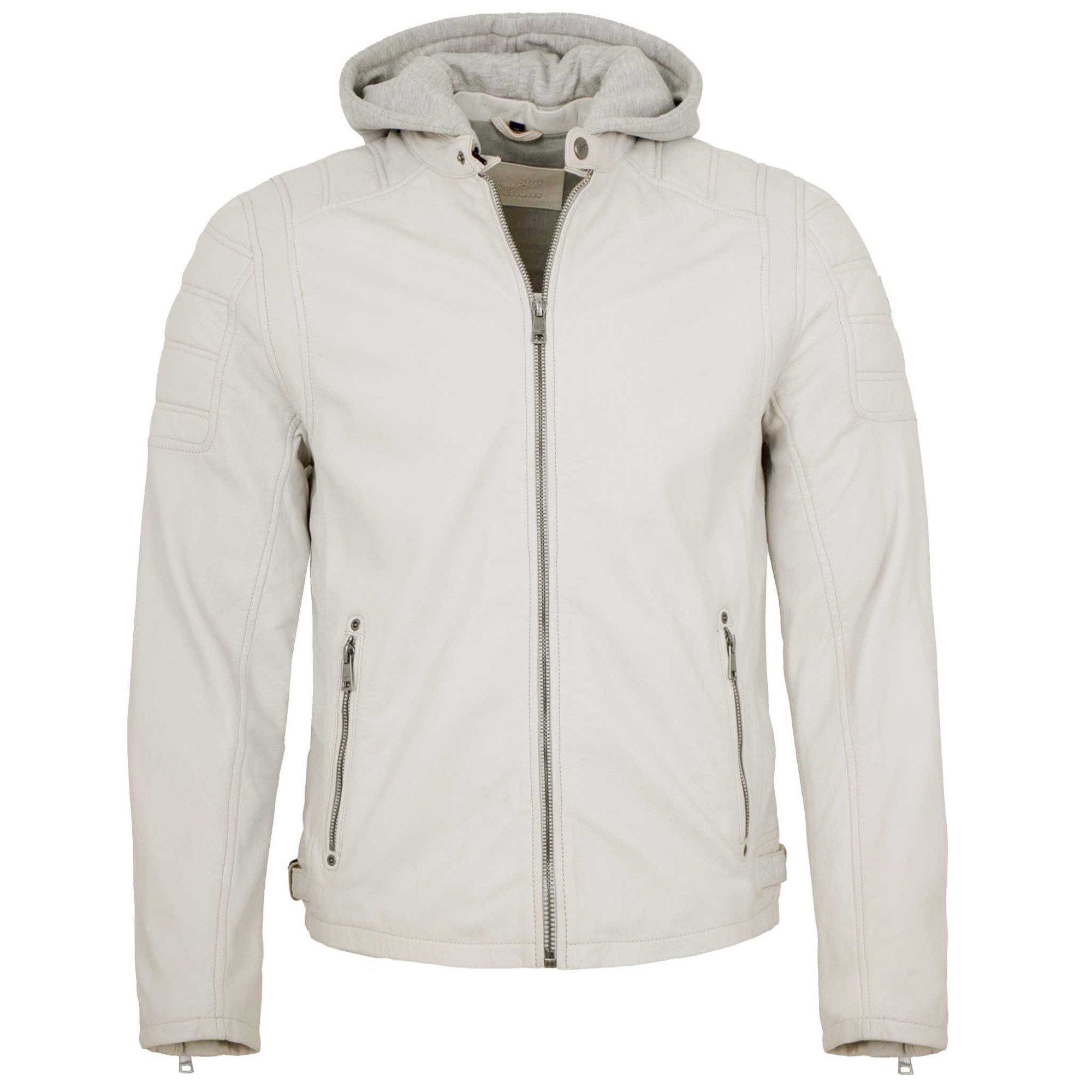 Mauritius Lederjacke MMRylo Mauritius - Herren Lederjacke Bikerjacke Lammnappa offwhite