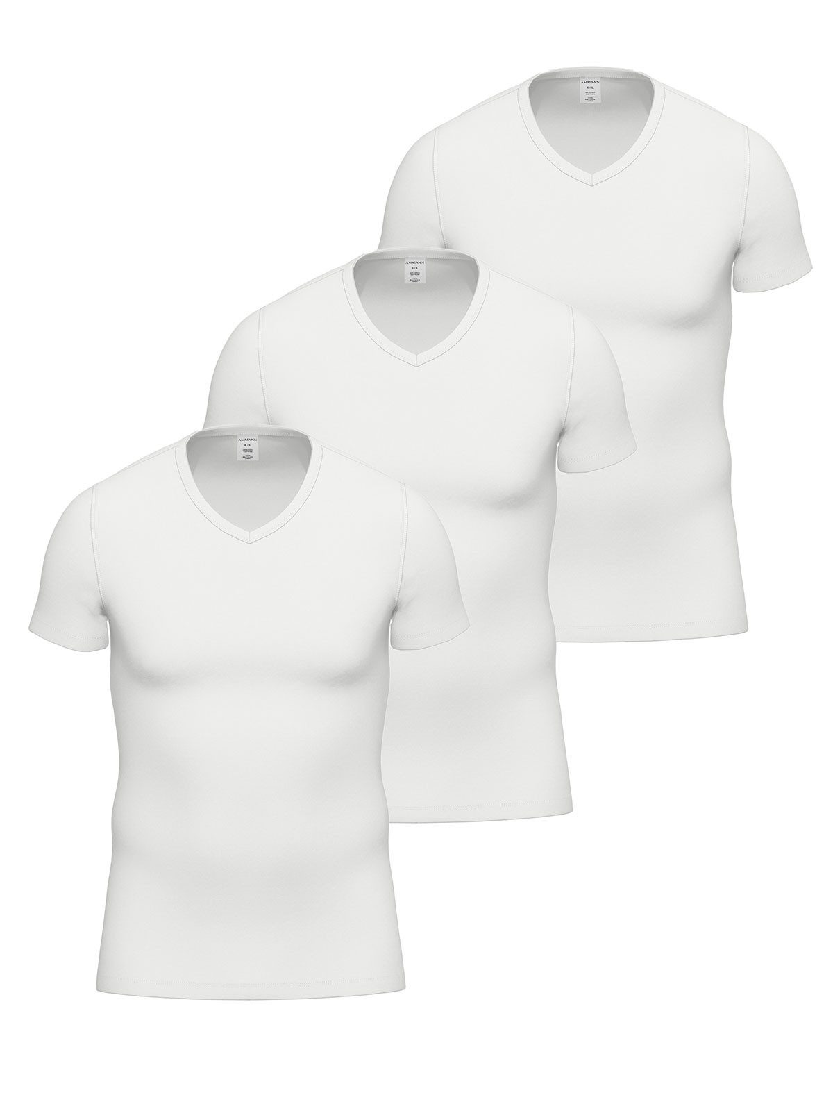 Ammann Unterziehshirt 3er Pack V-Shirt Day Classic / Feinripp Premium (Packung, 3-St) -