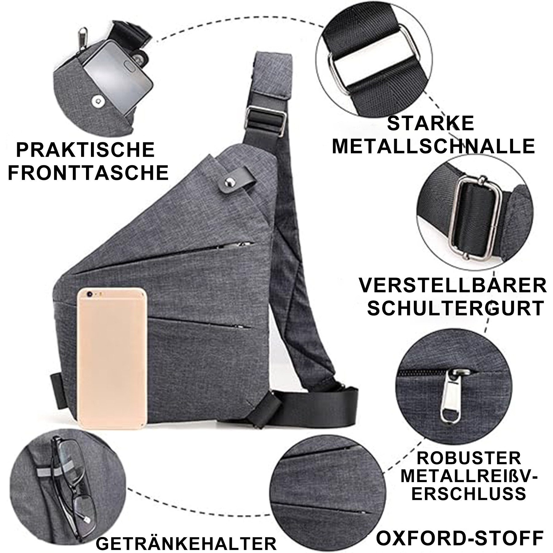 Mutig Umhängetasche Schultertasche Herren Wasserfeste Mini Bauchtasche Mehr günstig online kaufen