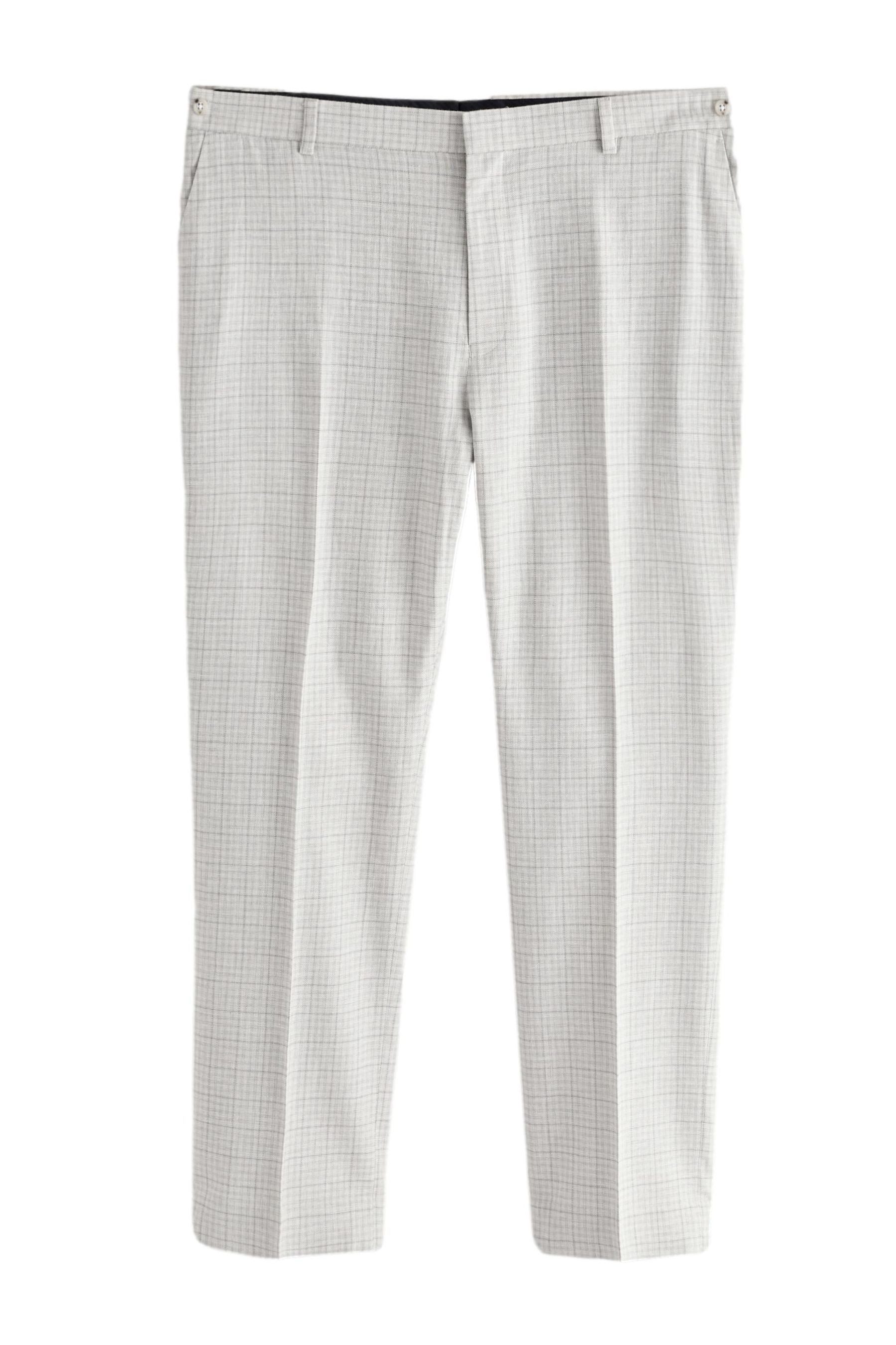 Anzughose Tailored Fit Anzughose mit Karomuster und Leinen
