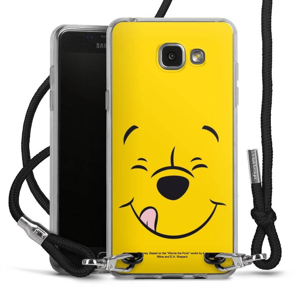 DeinDesign Handyhülle Winnie Puuh Offizielles Lizenzprodukt Disney Puuh Closeup, Samsung Galaxy A5 (2016) Handykette Hülle mit Band Case zum Umhängen