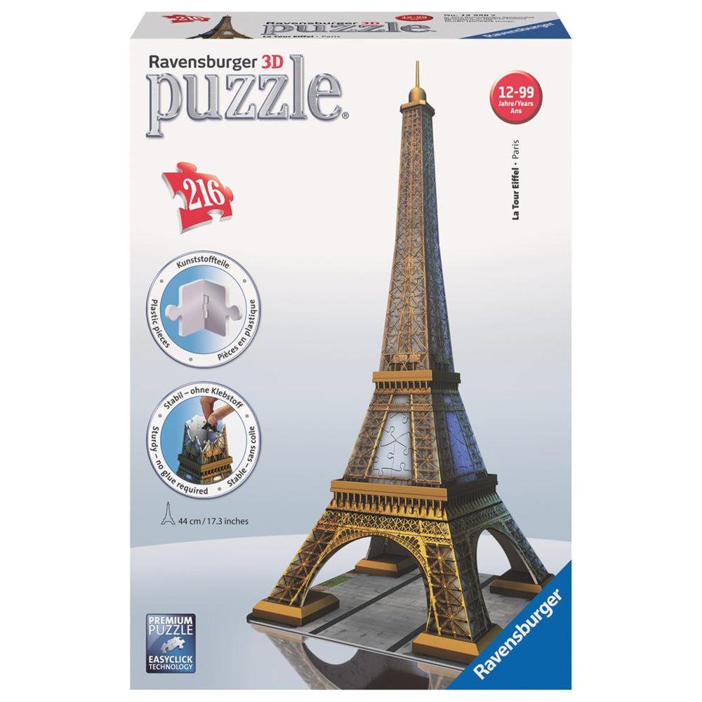 Ravensburger 3D-Puzzle Bauwerke Eiffelturm, 216 Puzzleteile