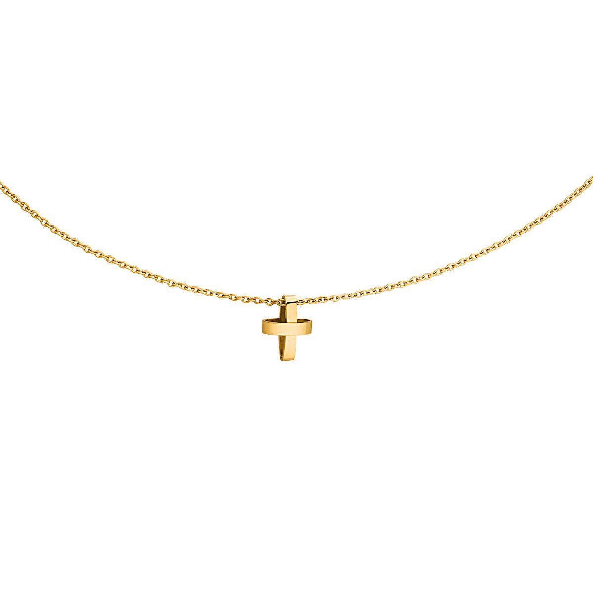 Kette mit Anhänger Halskette Damen silber mit Kreuz-Anhänger