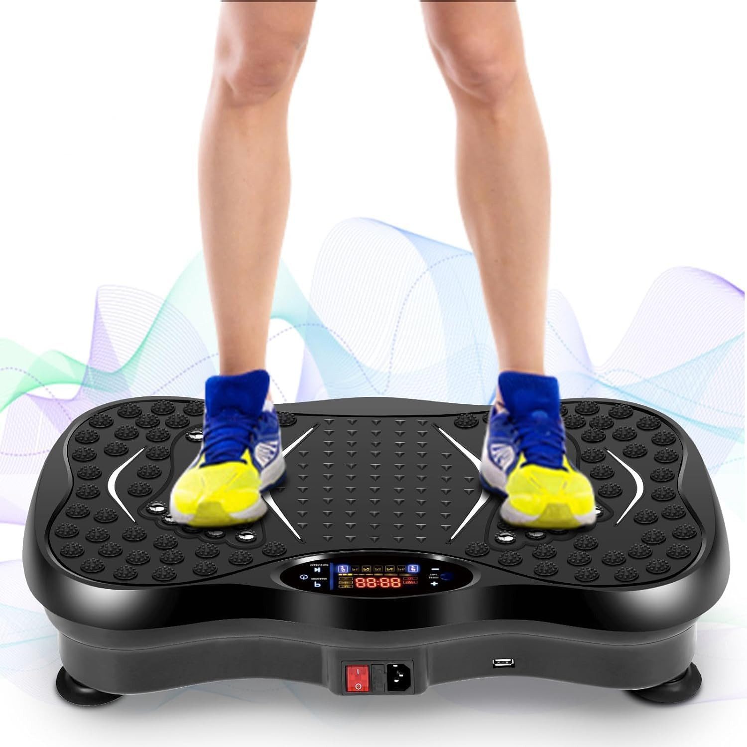 EVOLAND Vibrationsplatte JF-CFM20, (1 tlg), Bluetooth-Lautsprecher, 5 Programmmodi, max 150 kg