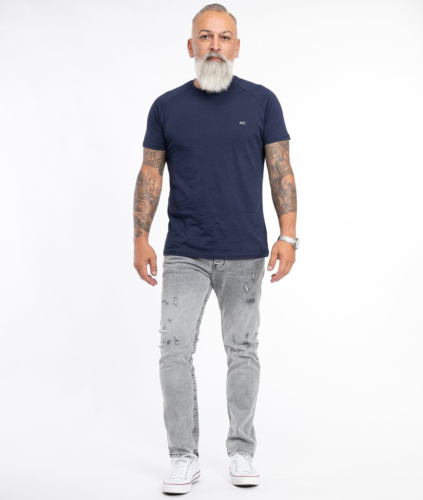 Rock Creek Straight-Jeans Herren Jeans Stonewashed Grau RC-2360 – Bild 4 von 5