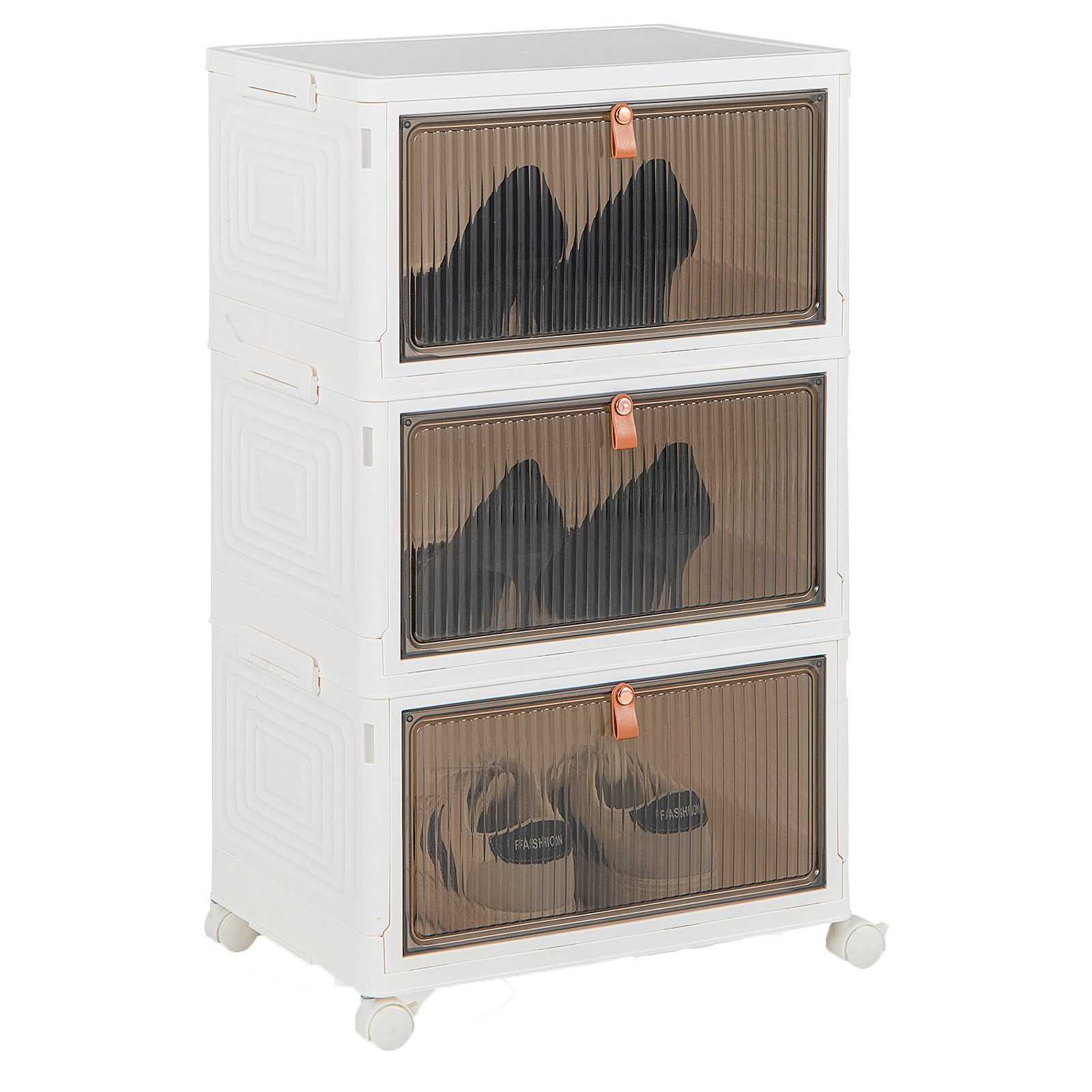 COSTWAY Aufbewahrungsbox, 3er Set, faltbar, stapelbar, günstig online kaufen