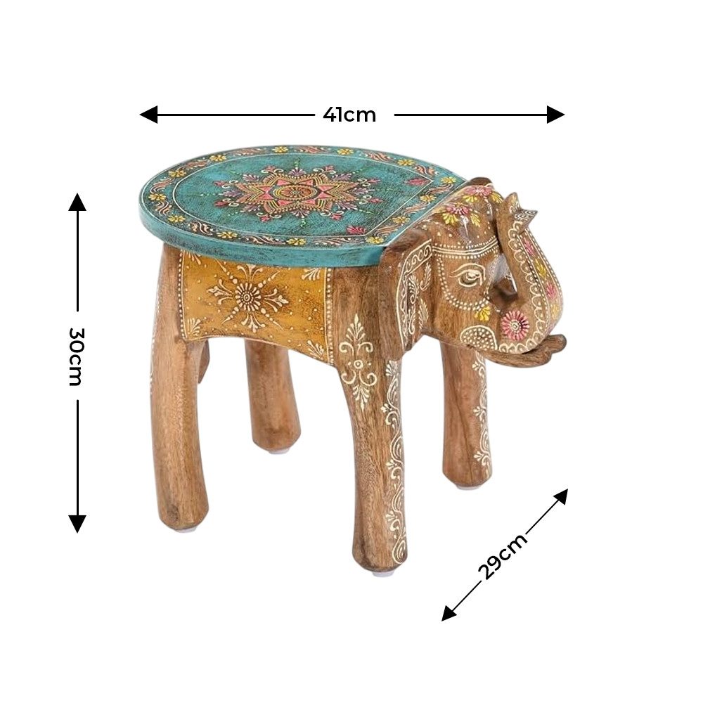 iAnanas Beistelltisch Orientalischer Elefantentisch Holz Dekotisch (1-St), Boho, Ethno & Vintage Flair