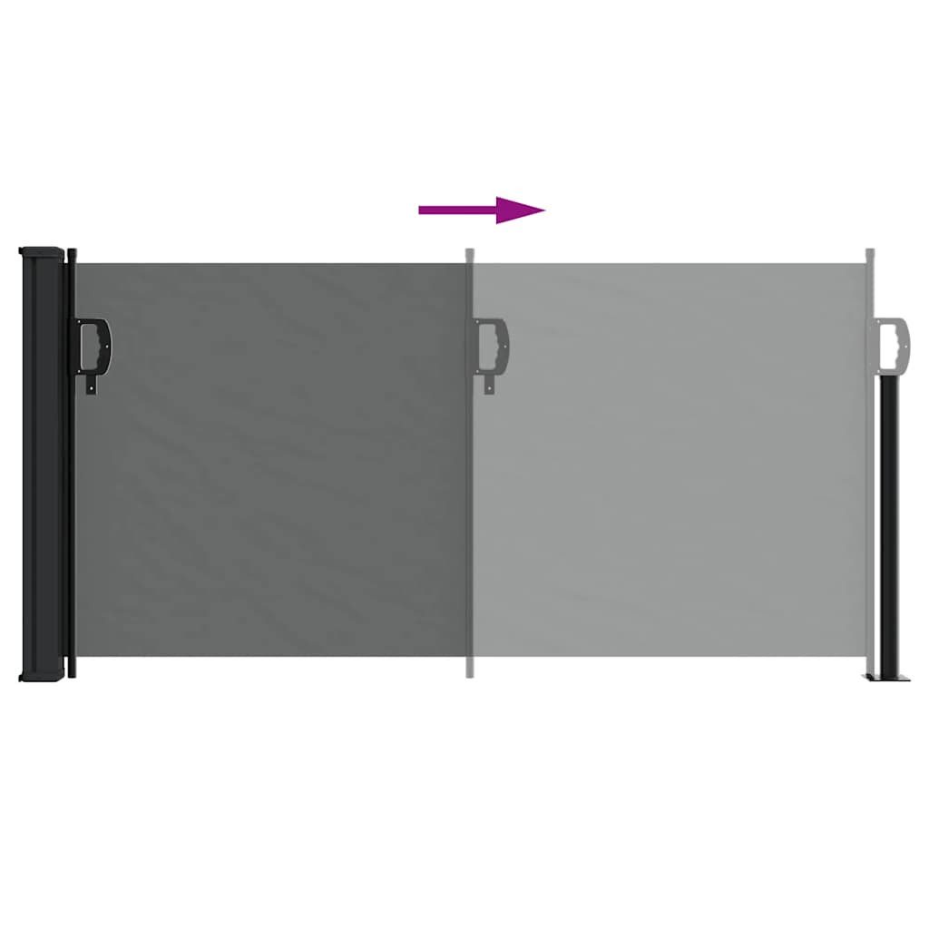 furnicato Markise Einziehbare Seitenmarkise 100 x 300 cm Anthrazit Sichtschutz mit UV-beständiger Sonnenschutz mit automatischer Rückrollfunktion – Bild 5 von 5