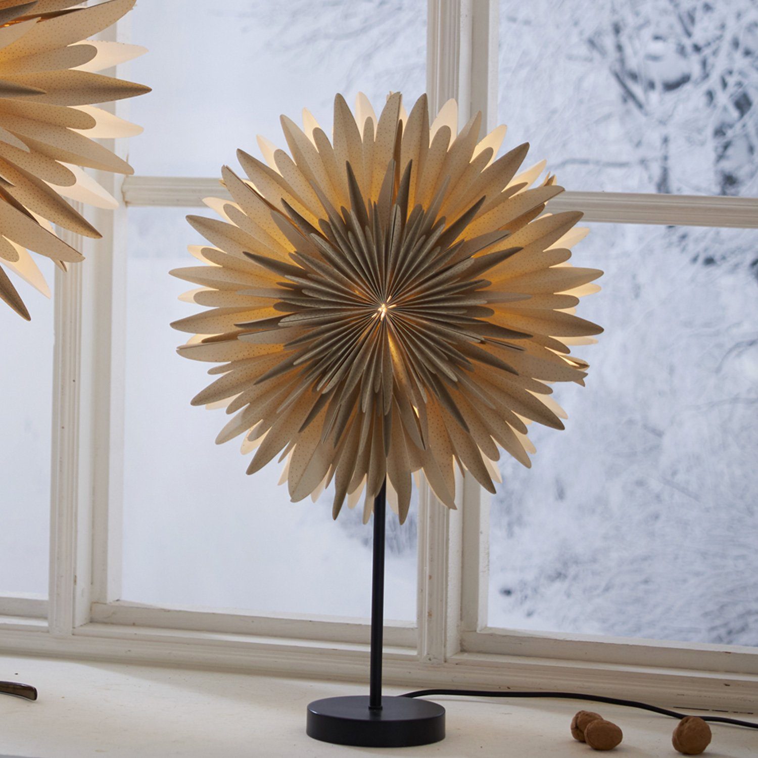 MARELIDA LED Stern Papierstern Weihnachtsstern Leuchtstern inkl. E14 Kabel günstig online kaufen