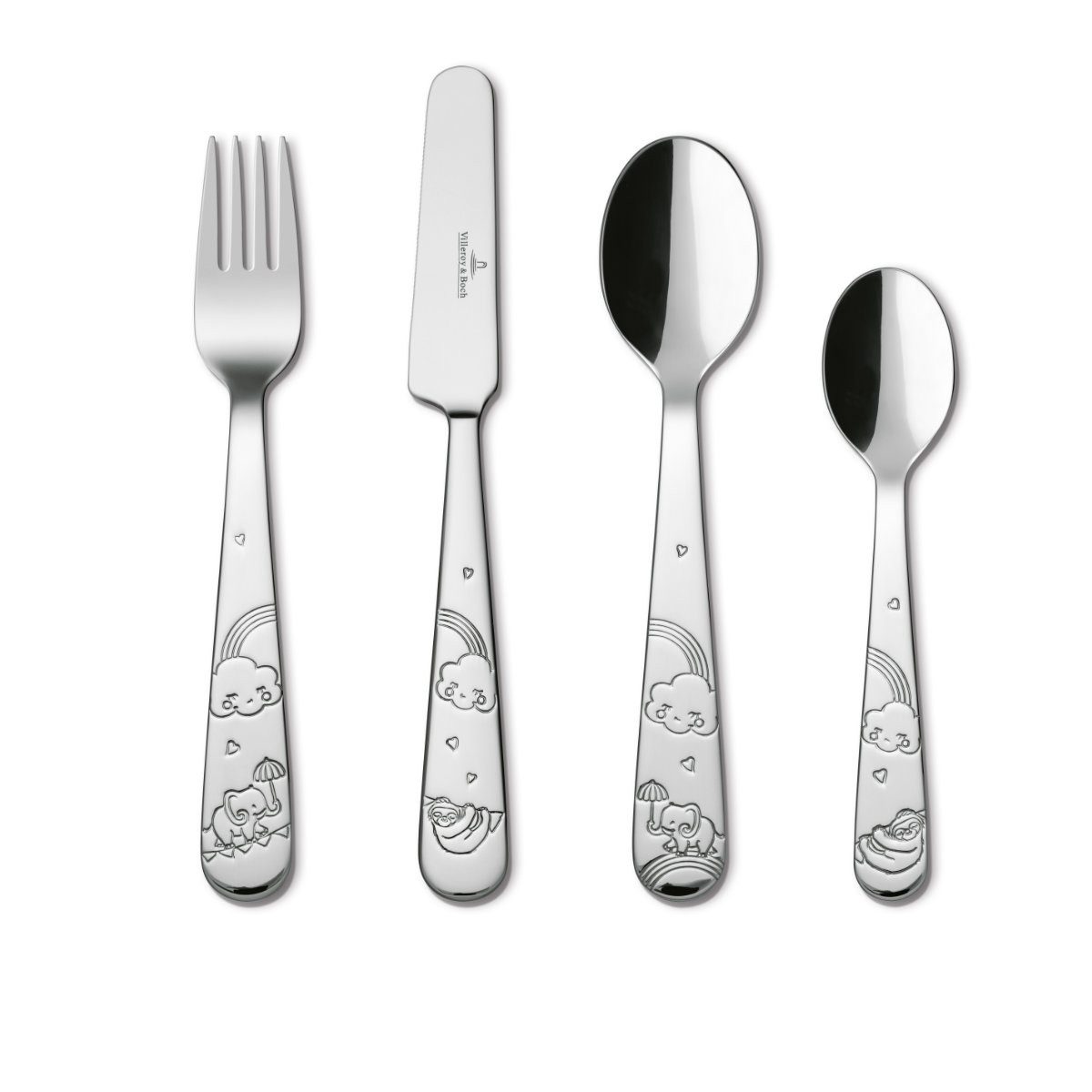 Villeroy & Boch Kinderbesteck Walk like an Elephant, rostfreier Edelstahl 18/10, 4-tlg.