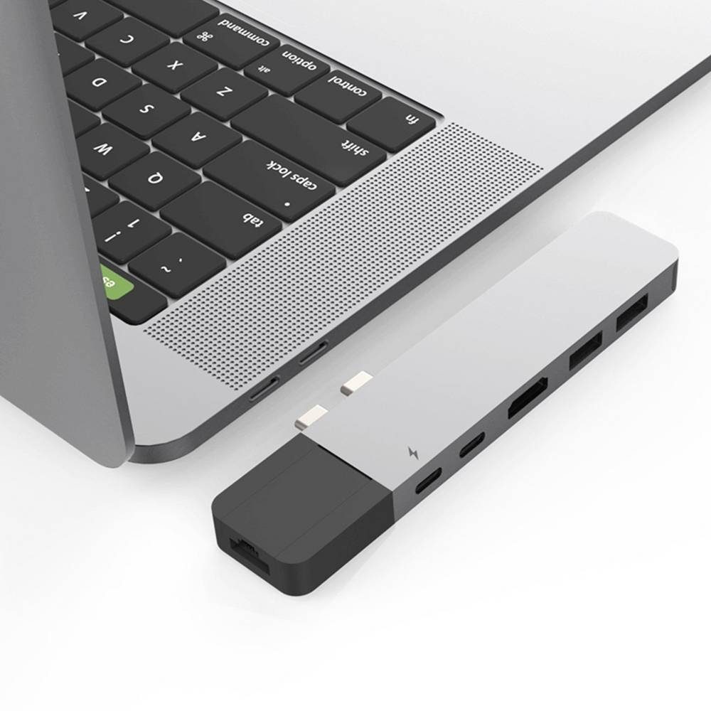 Hyper Delivery Hub MacBook Power Pro 6-in-2 Laptop-Dockingstation NET Grey, USB-C®