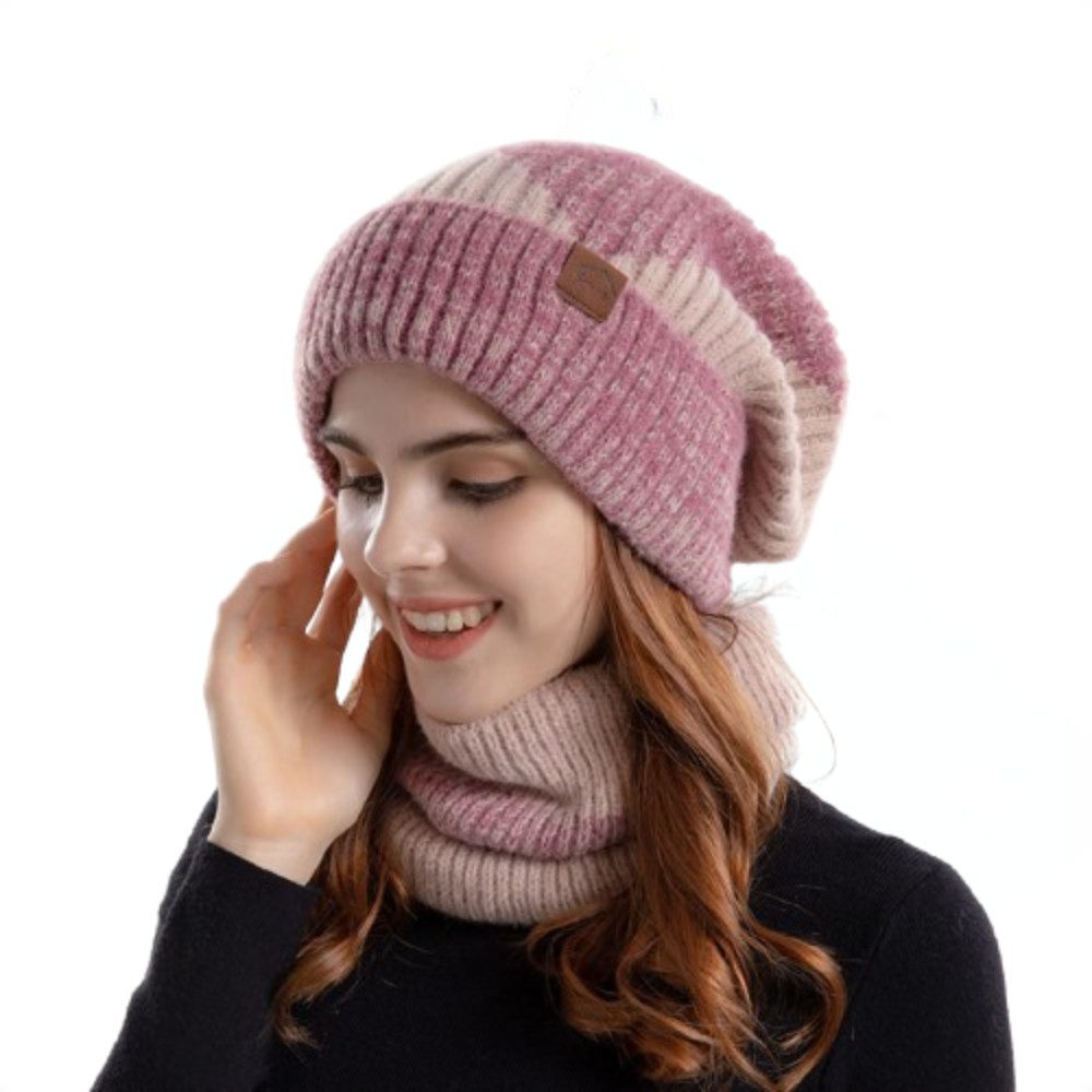 Blusmart Mütze & Schal Damen-Wintermütze mit Nackenband, 2-teilig (Warm und günstig online kaufen